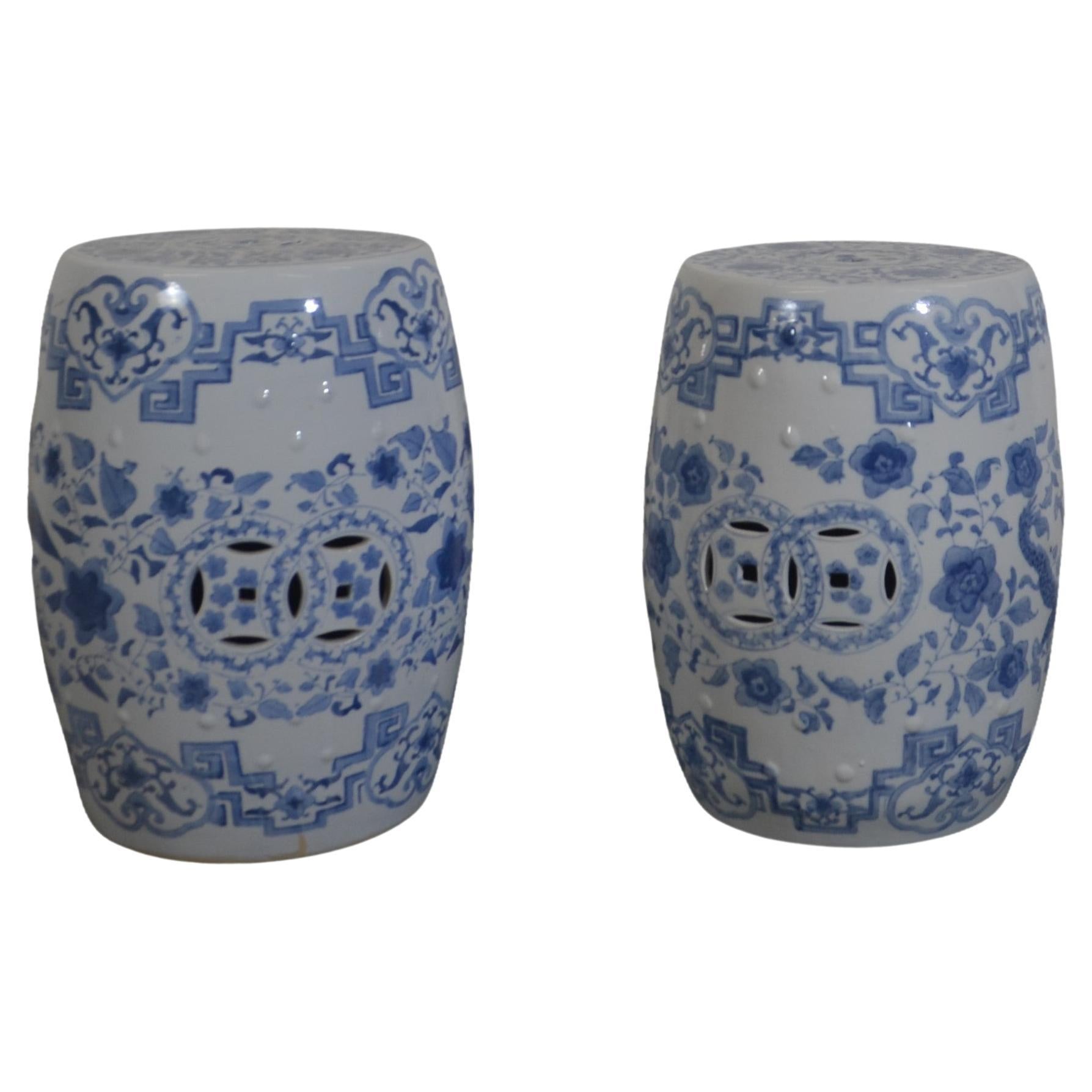 2 Asian Garden Stools