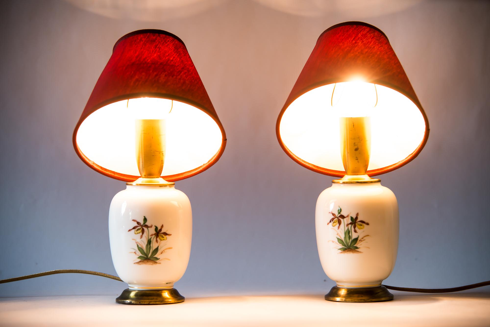 2 Augarten Table Lamps, Vienna, circa 1960s For Sale 6