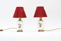 2 Augarten Table Lamps, Vienna, circa 1960s