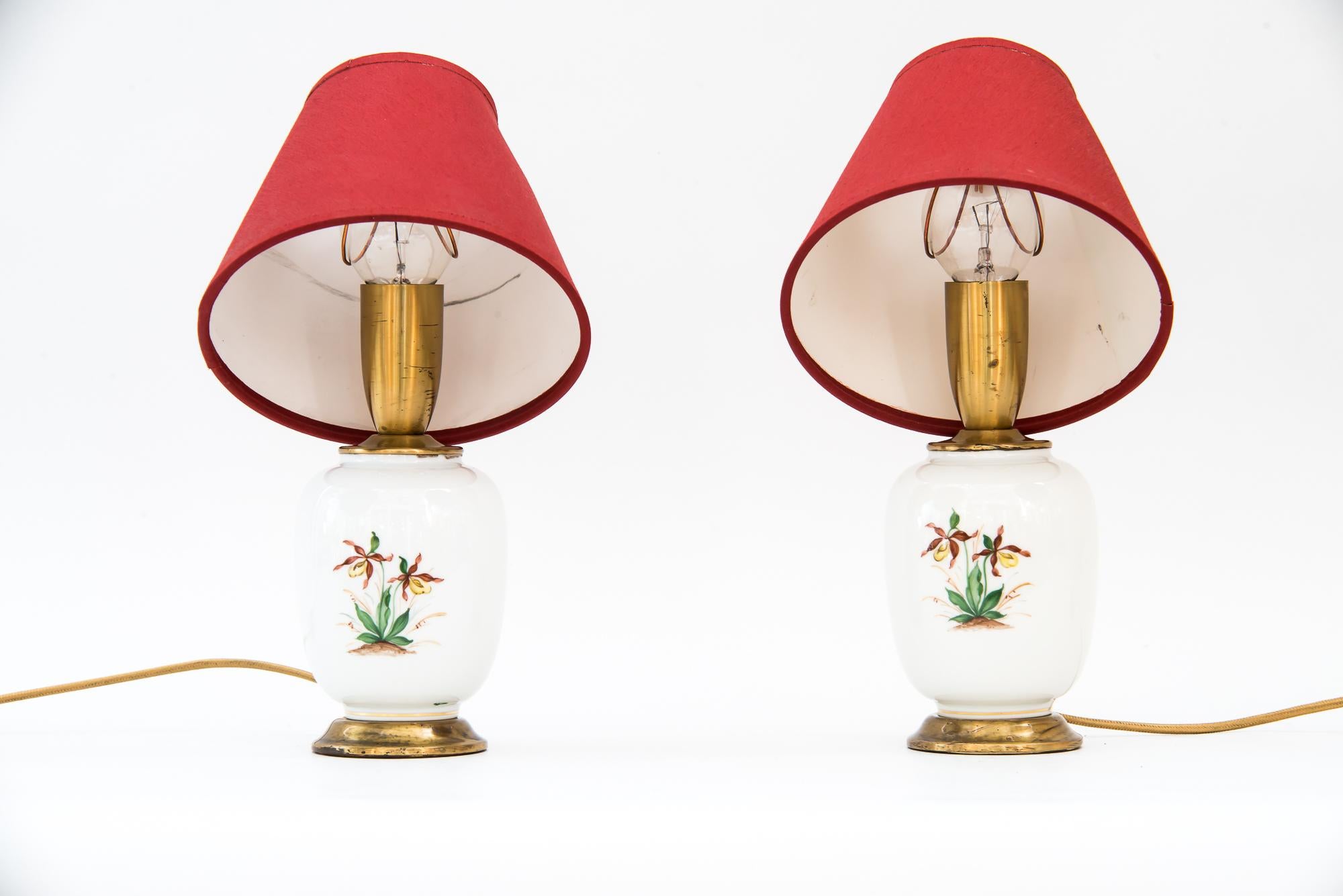 2 Augarten Table Lamps, Vienna, circa 1960s In Good Condition For Sale In Wien, AT