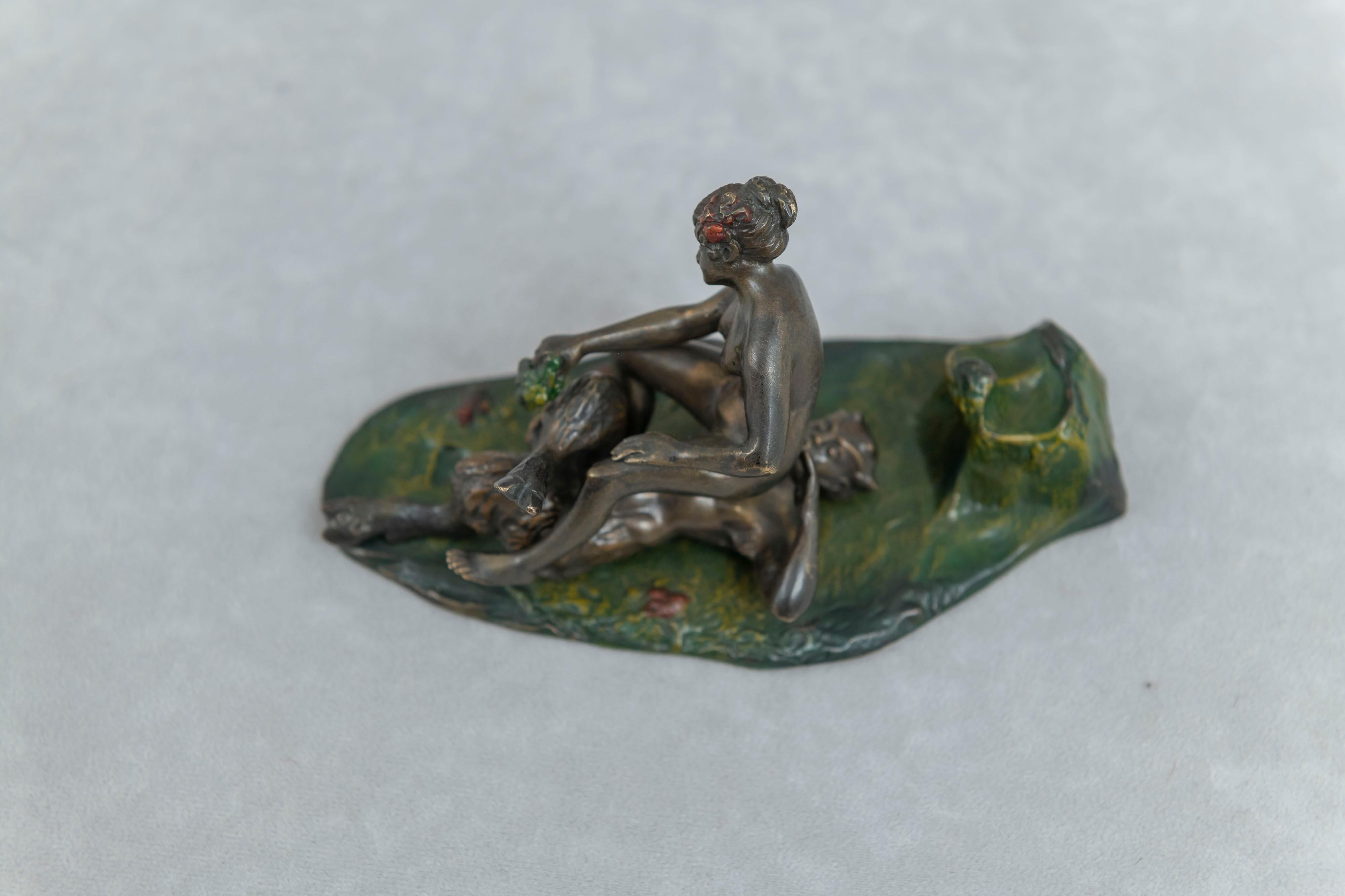 2 Austrian Movable Naughty, Erotic Bronzes, circa 1920 For Sale 5