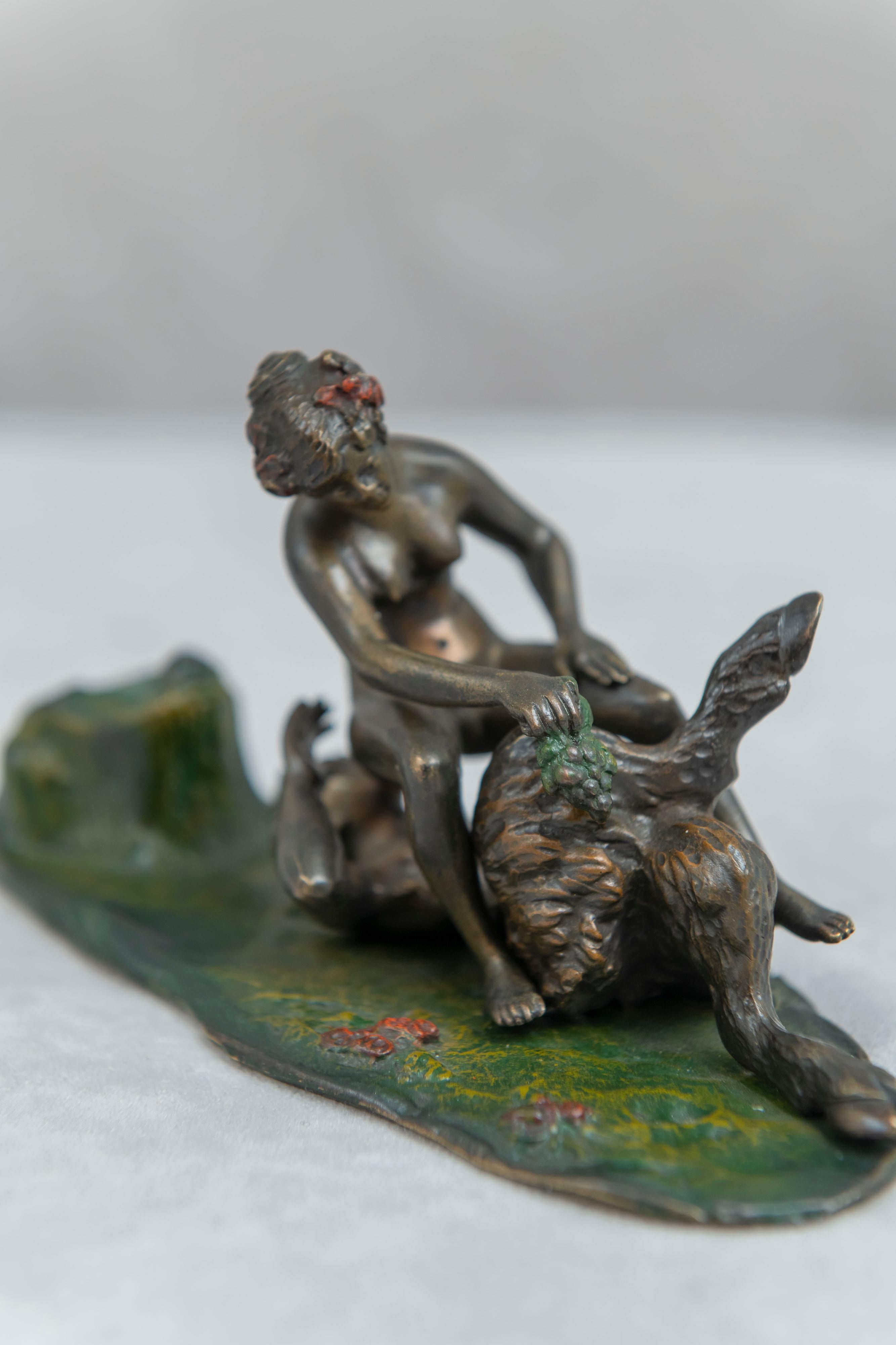 2 Austrian Movable Naughty, Erotic Bronzes, circa 1920 For Sale 6