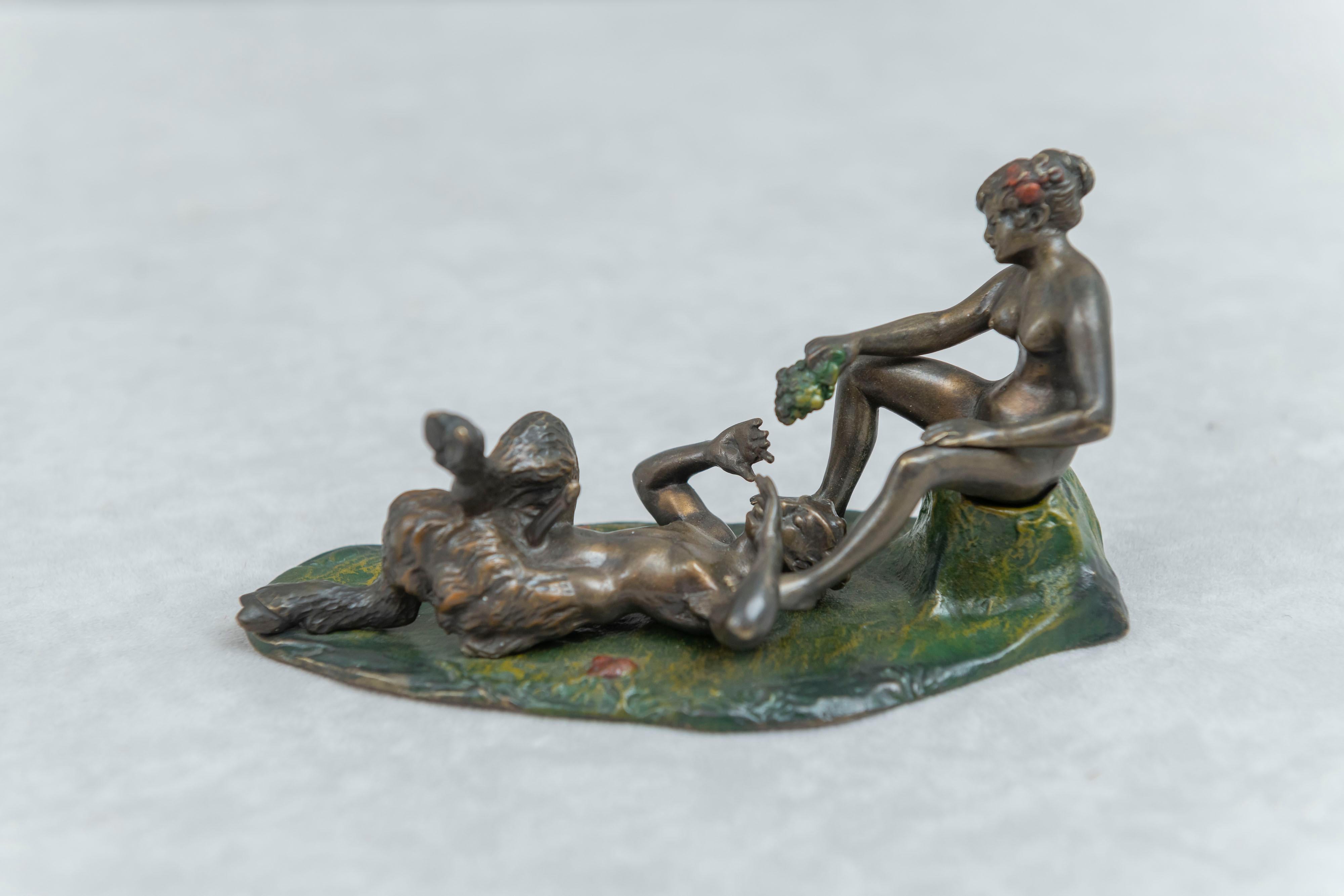 2 Austrian Movable Naughty, Erotic Bronzes, circa 1920 For Sale 1
