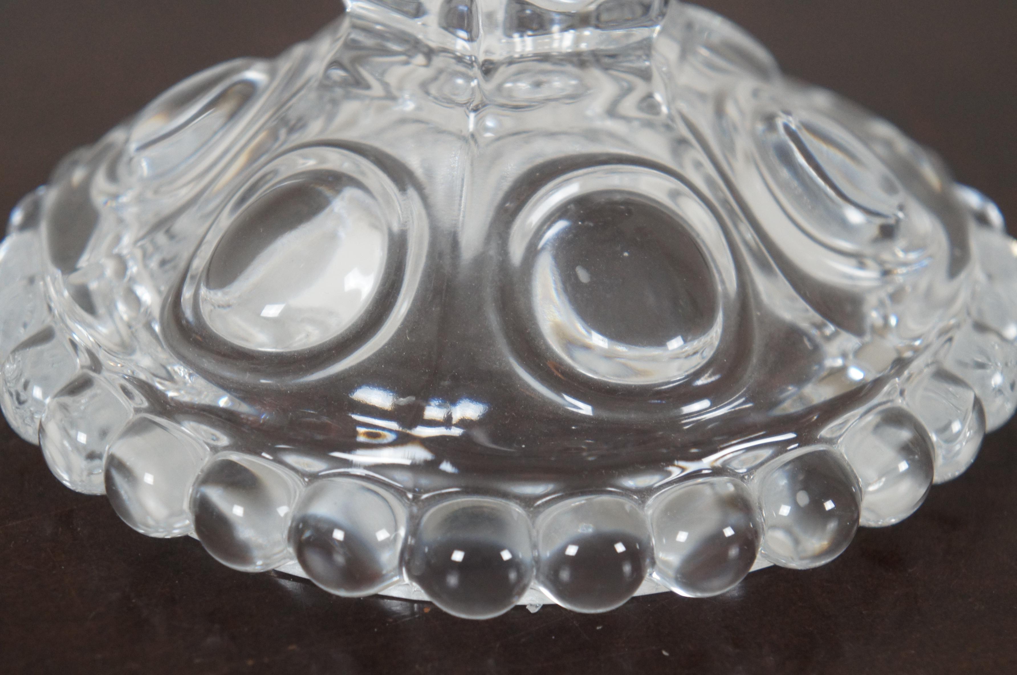 2 Baccarat Medallion Crystal 4 Light Candelabra Candle Holder Bobeches Pair 4