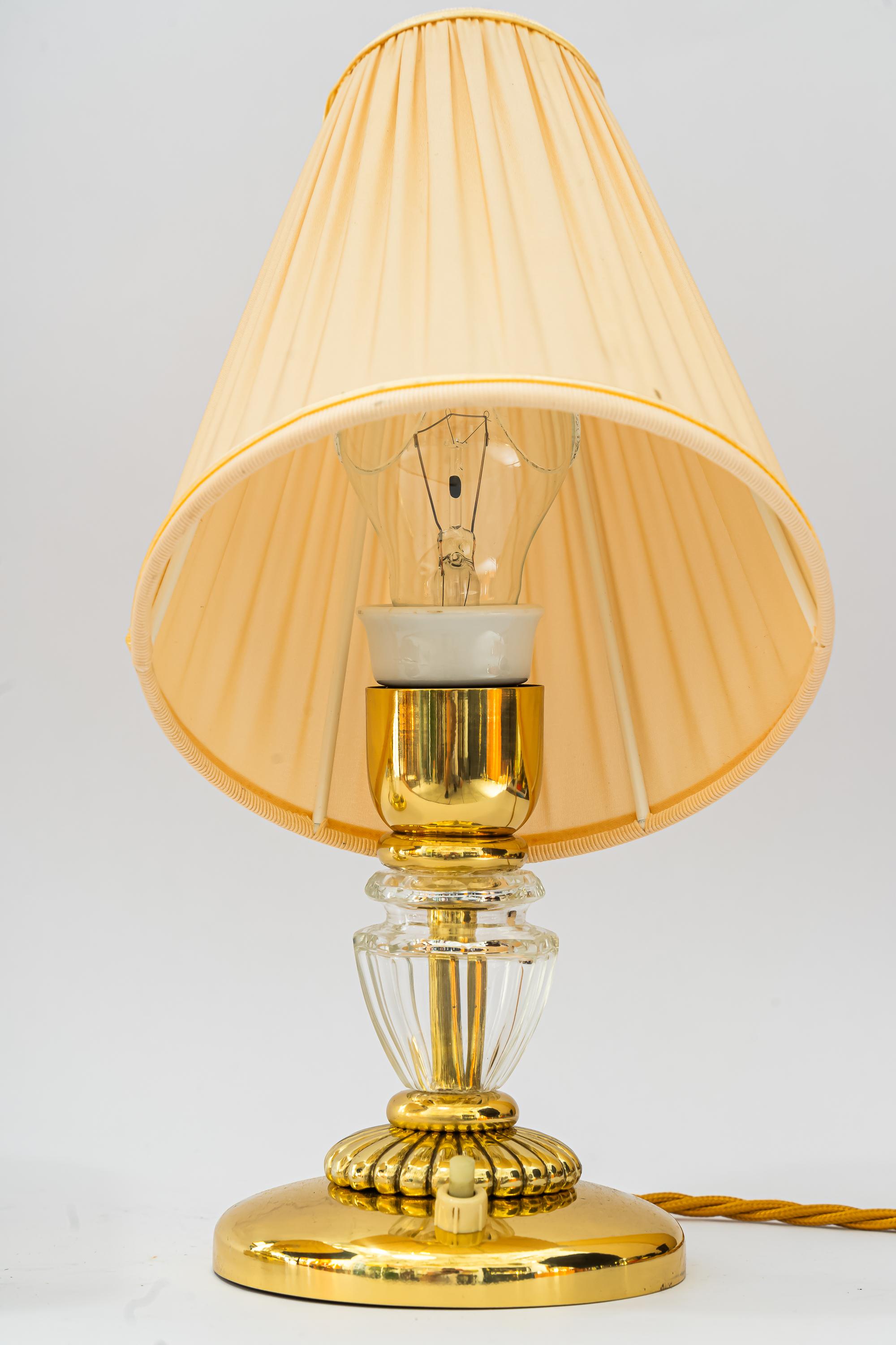 2 lampes de table Bakalowits avec abat-jour en tissu vienne vers 1950 en vente 1