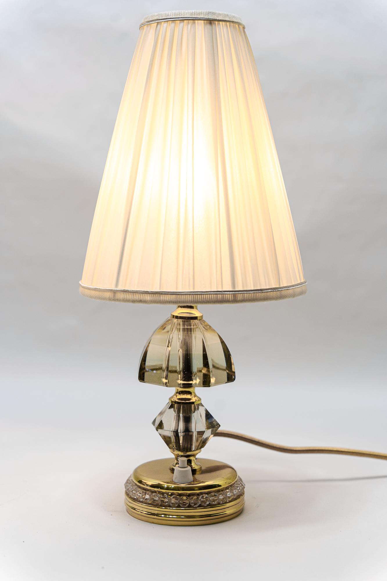 2 Bakalowits Table Lamps with Shades Vienna Around 1950s For Sale 10
