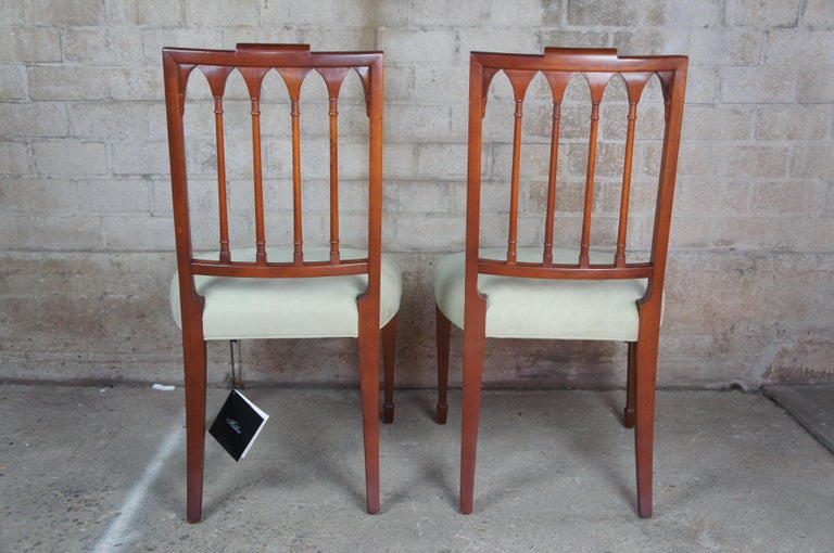 20th Century 2 Baker Furniture Historic Charleston Russell Dining Chairs Mahogany Accent