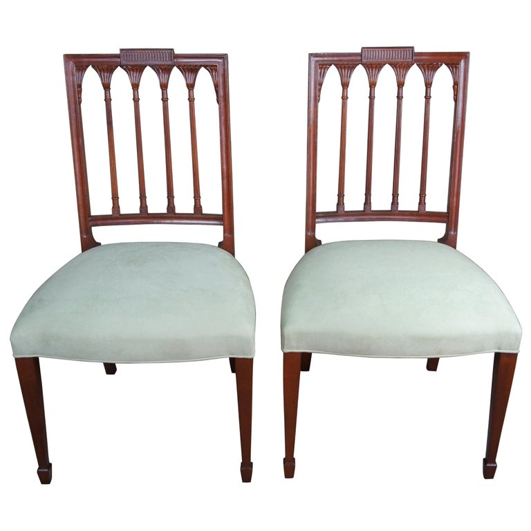 2 Baker Furniture Historic Charleston Russell Dining Chairs Mahogany Accent