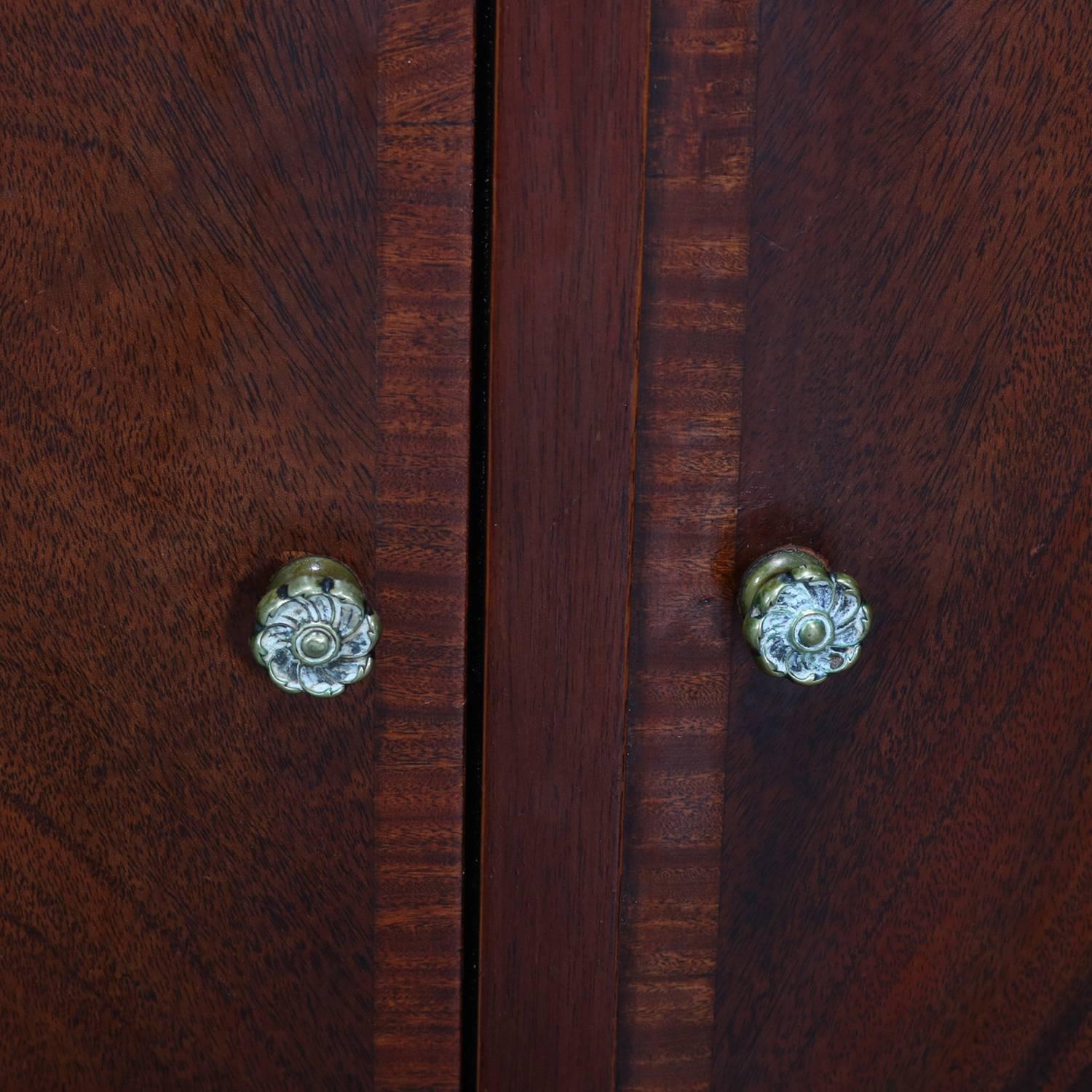 Two Baker School Flame Mahogany Cupboards by Fancher, NY 20th Century 4