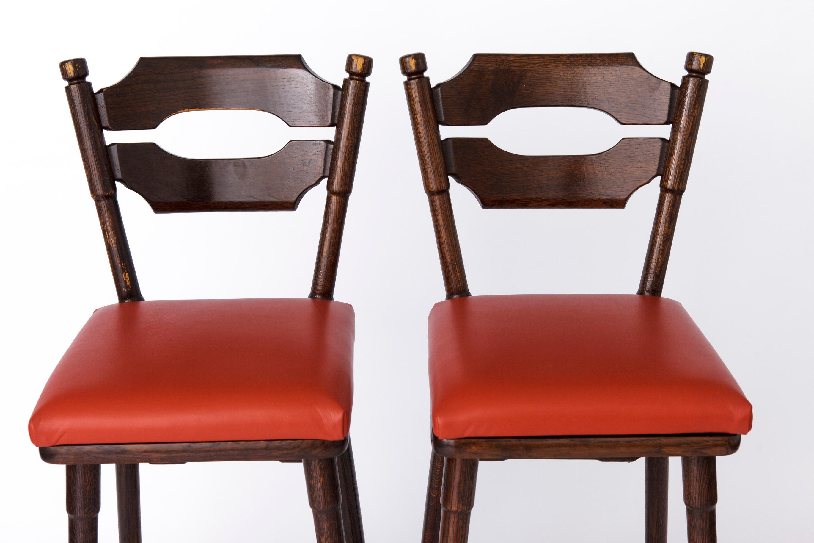 Mid-Century Modern 2 Bar Stool Vintage 1980s - Germany For Sale