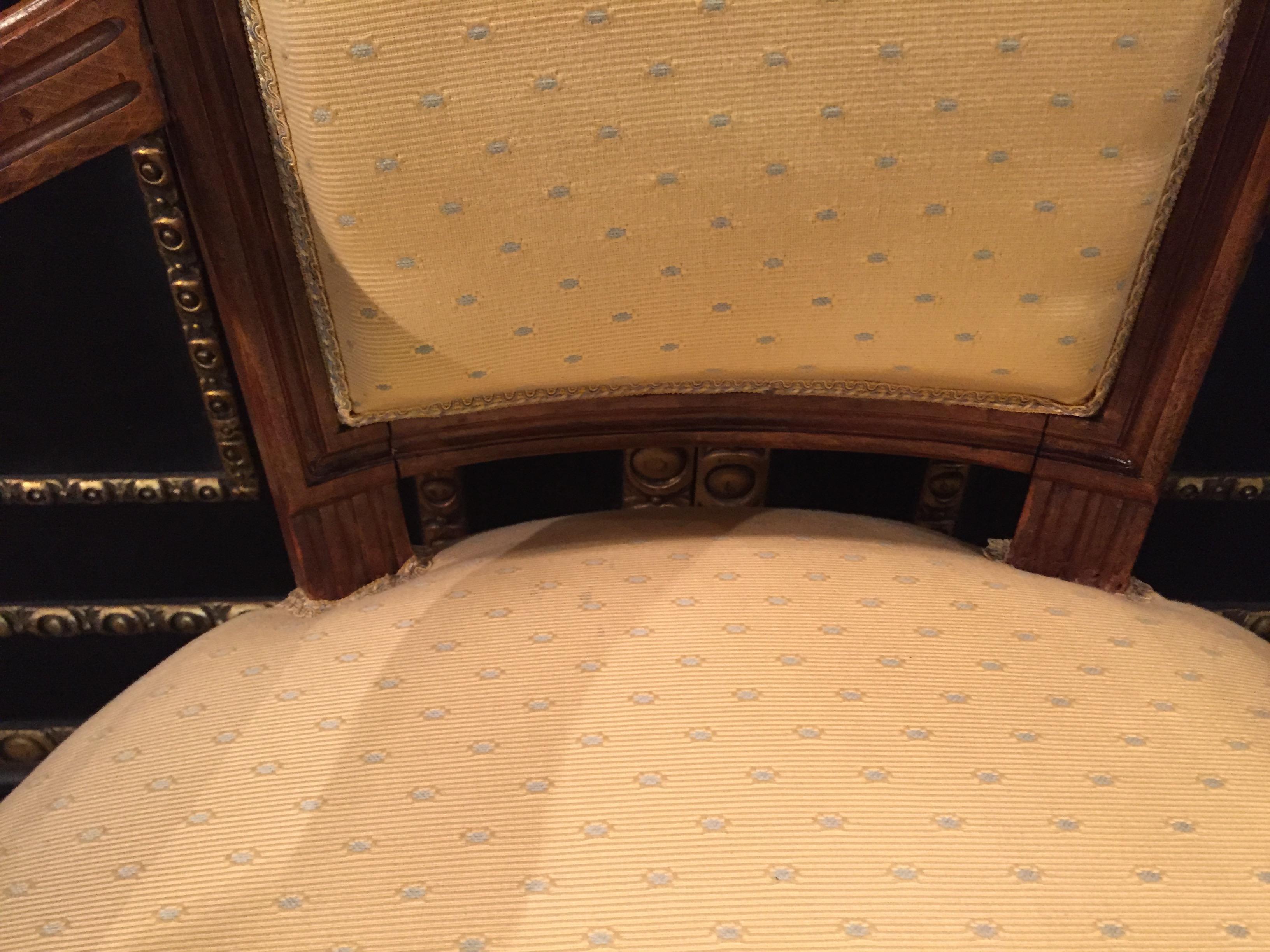 2 Beautiful Armchairs in Louis Seize Style Walnut Louis XVI 1