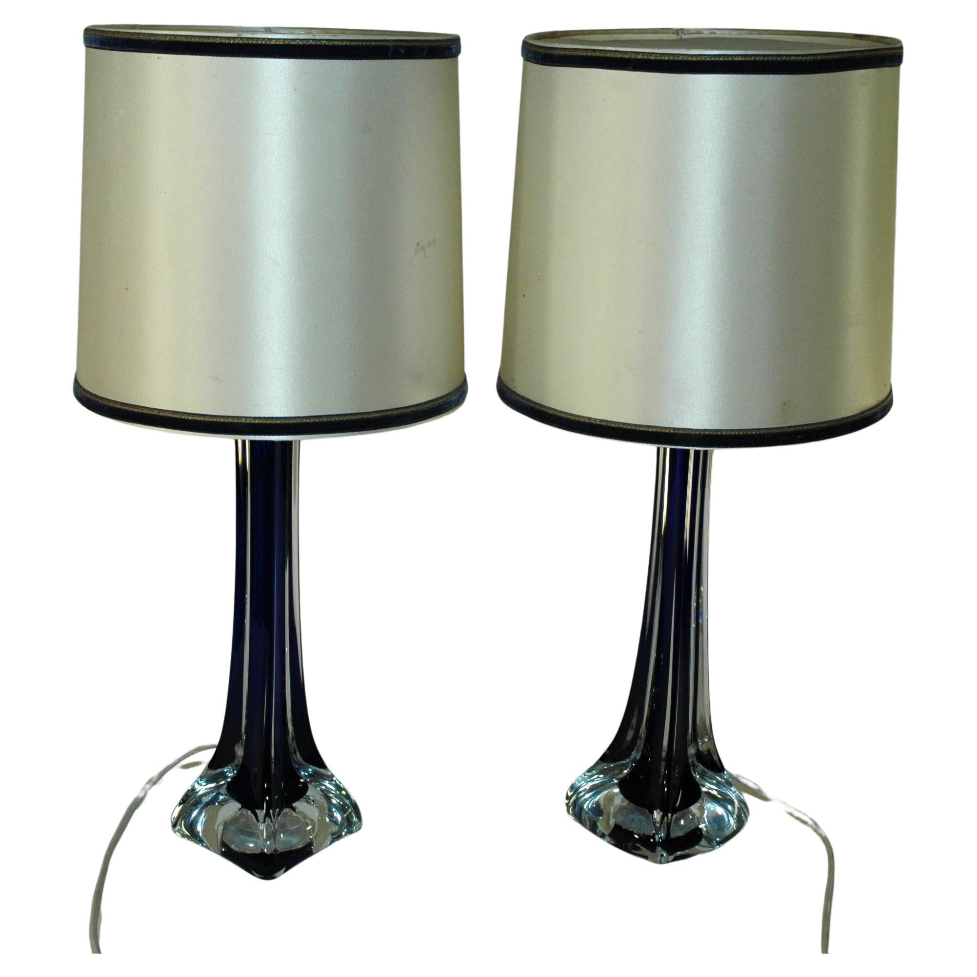 2 belles lampes de table Flygsfors en vente