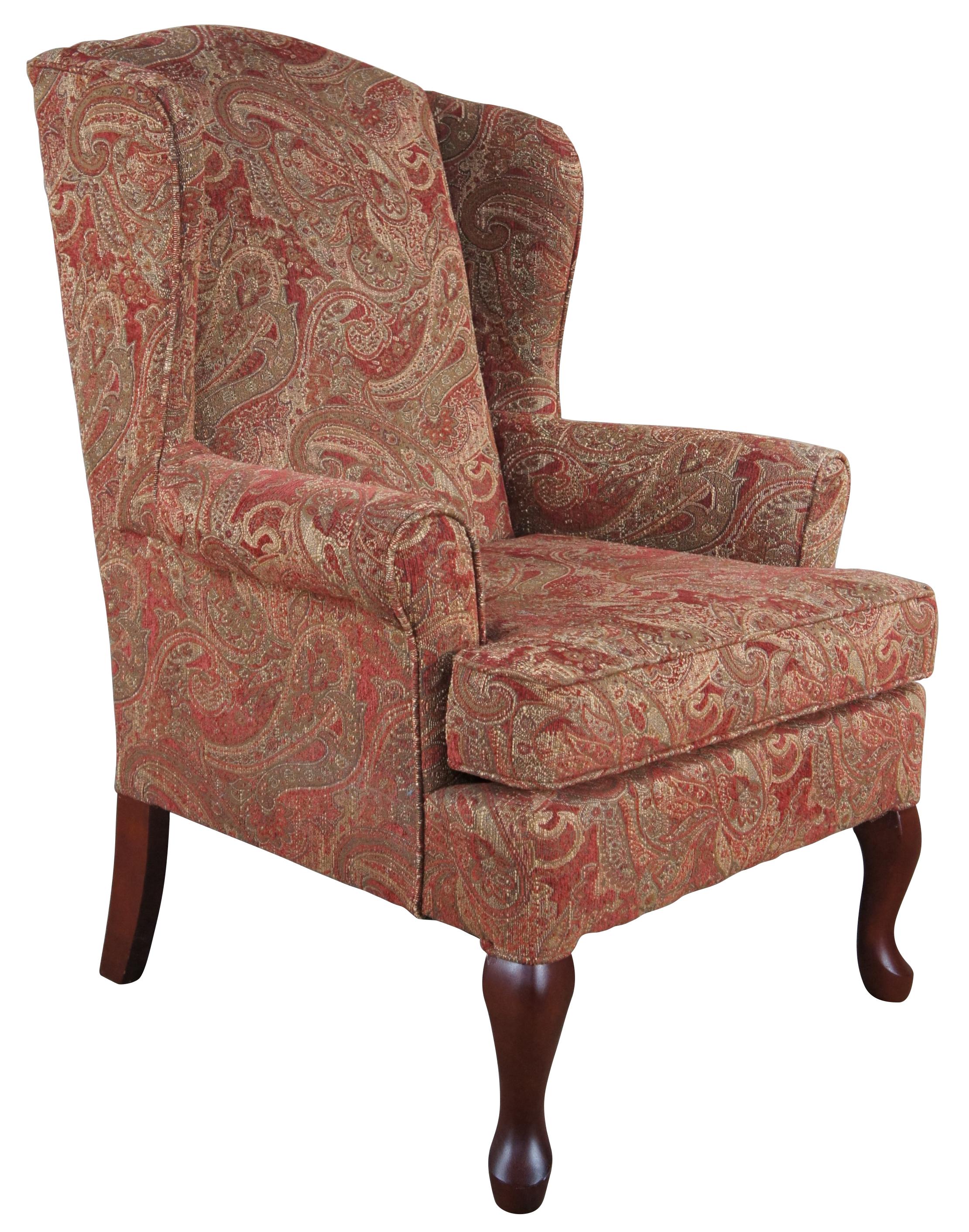 paisley wingback chair
