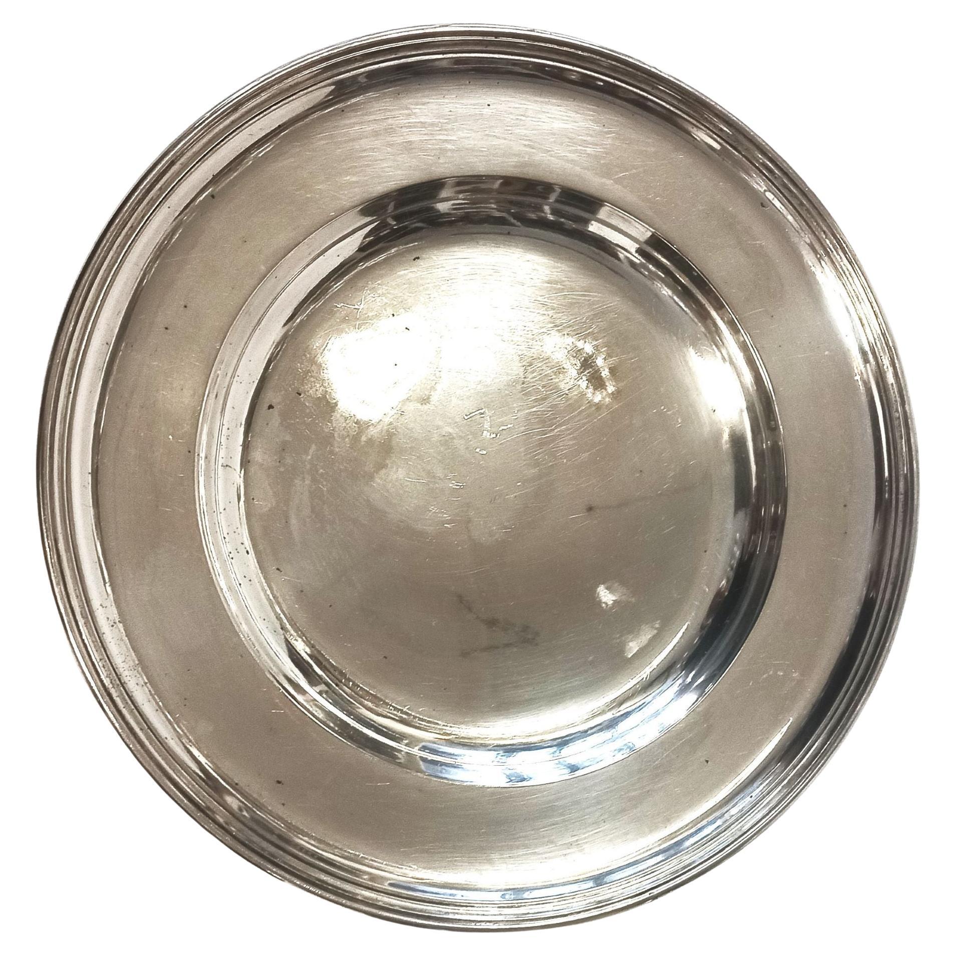 2 platos de plata Biedermeier Viena 1859 Silver en venta