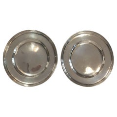 2 Biedermeier silver plates Vienna 1859