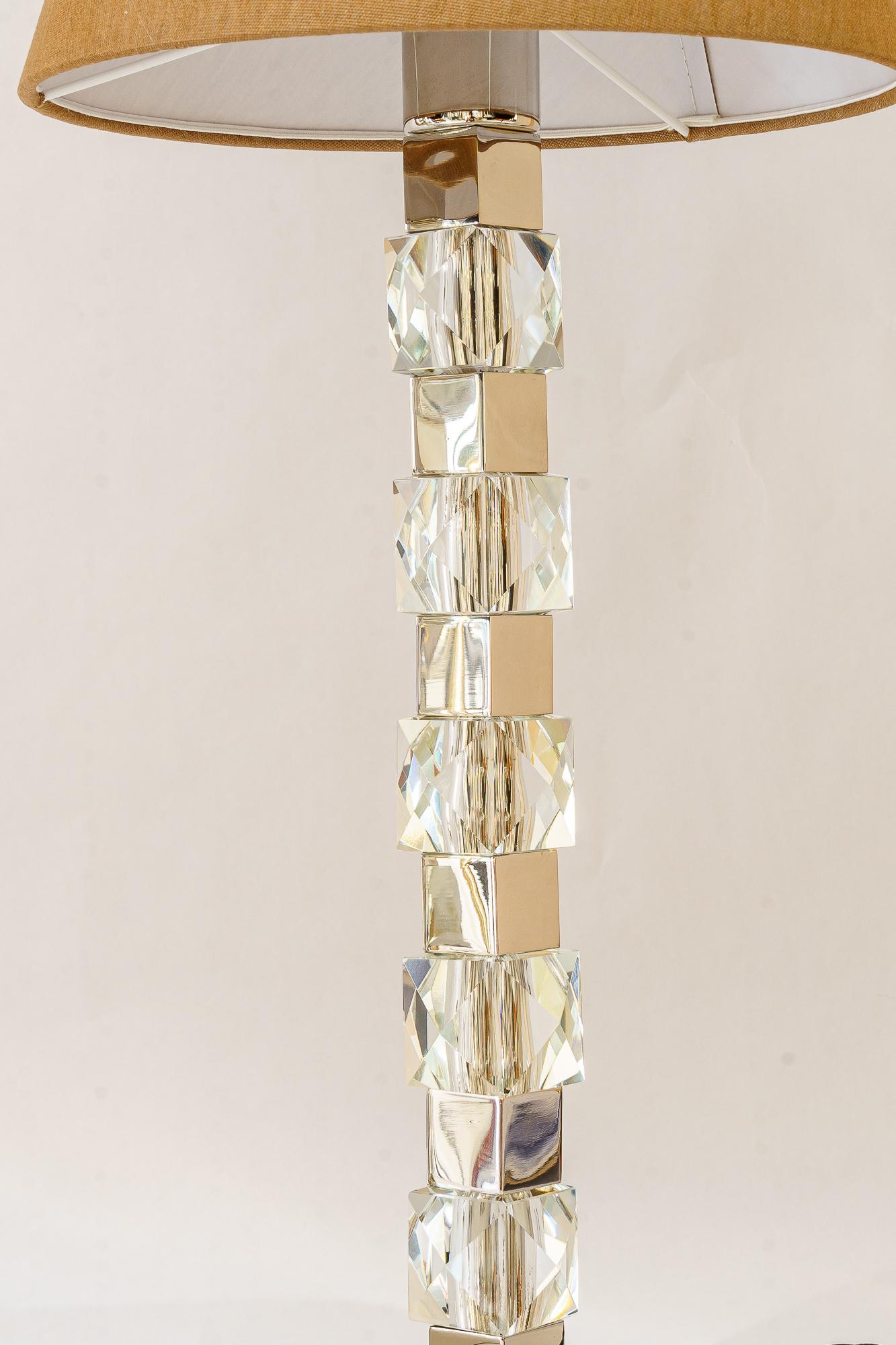 Autrichien 2 Grandes lampes de table Bakalowits en nickel vienne vers les années 1950 en vente