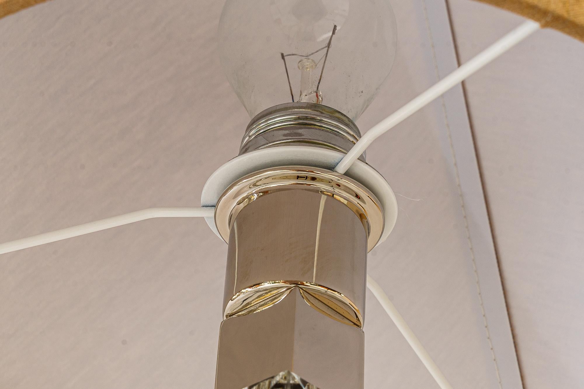 Plaqué 2 Grandes lampes de table Bakalowits en nickel vienne vers les années 1950 en vente