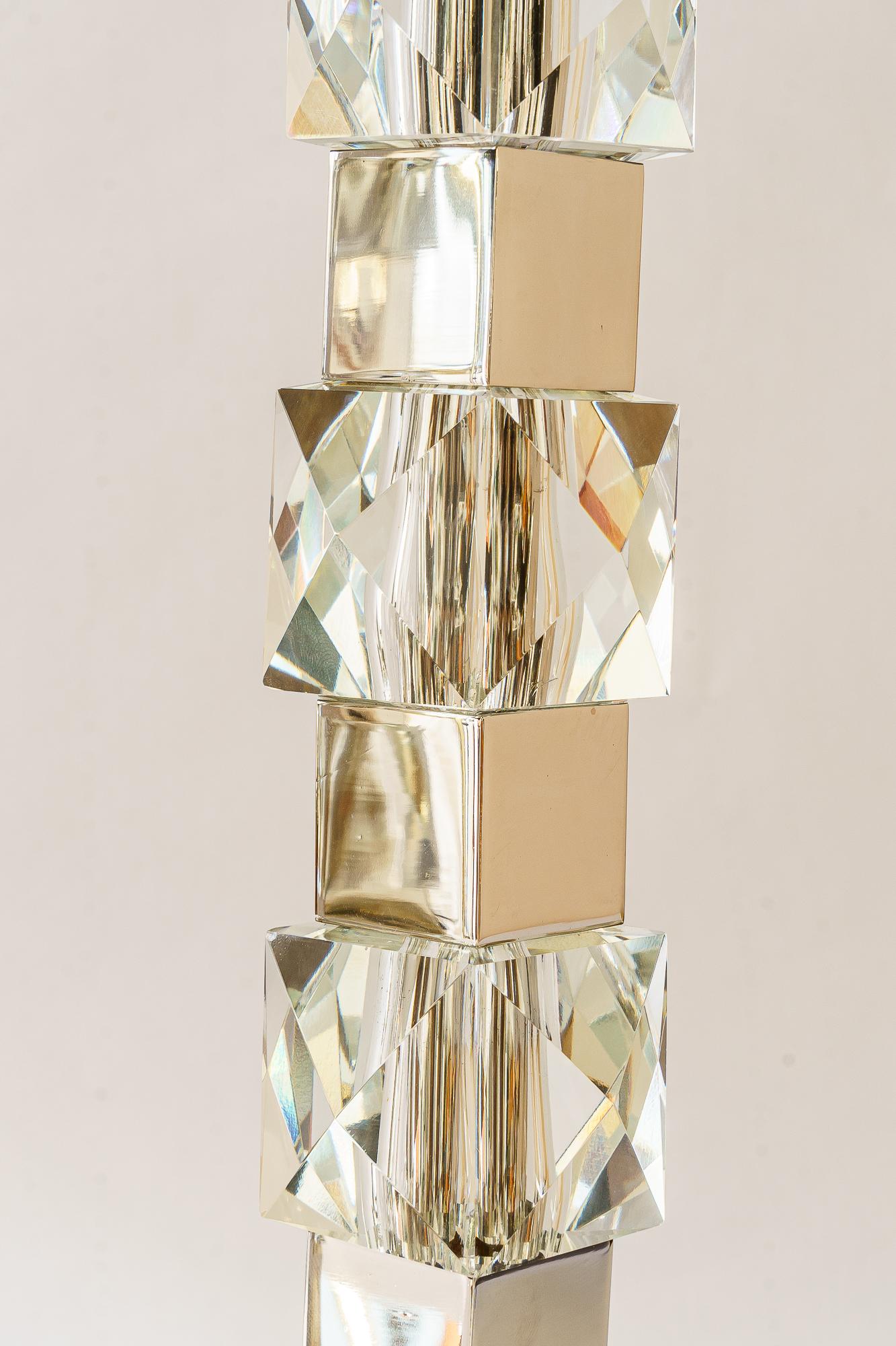 2 Grandes lampes de table Bakalowits en nickel vienne vers les années 1950 en vente 1