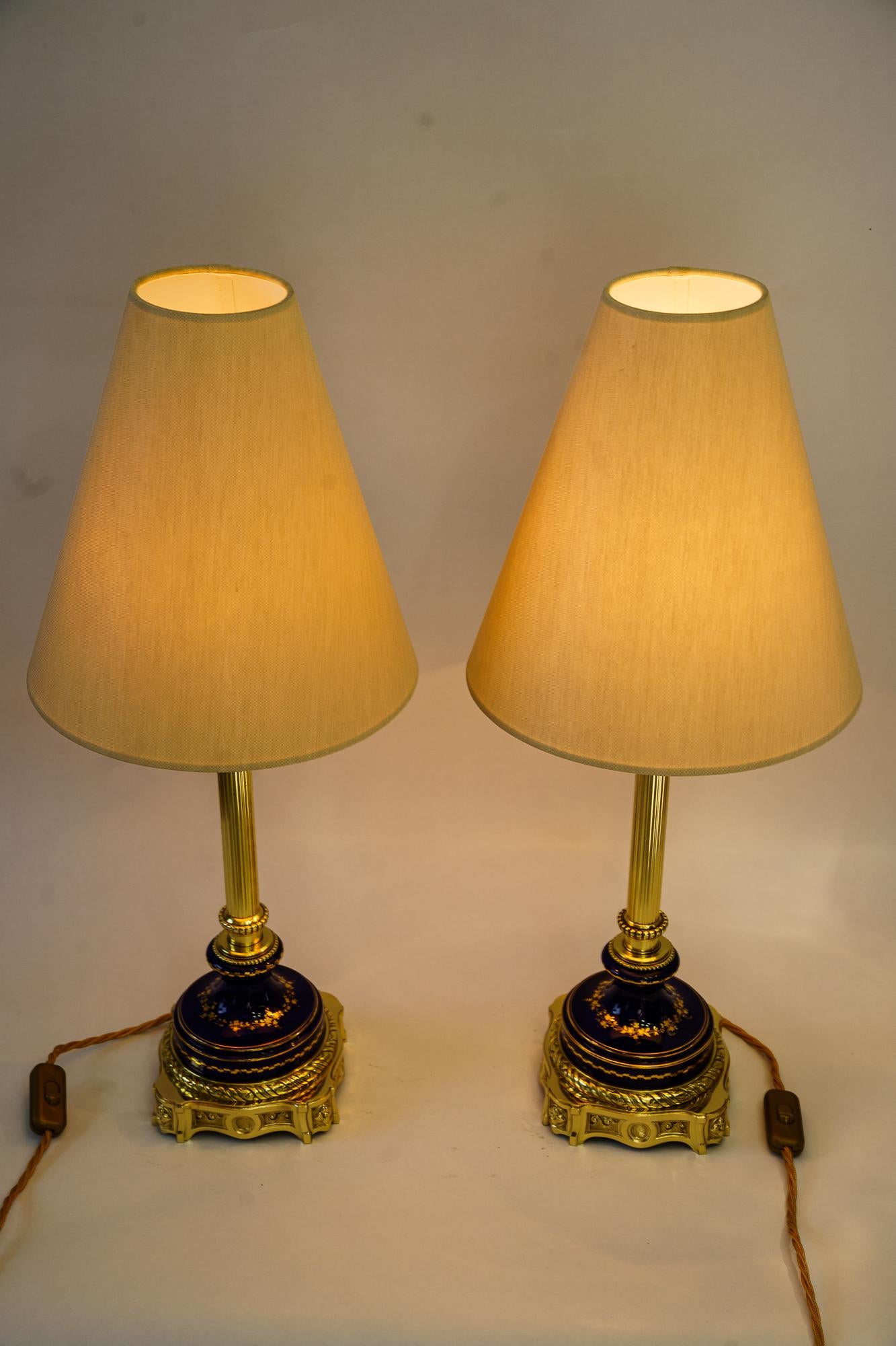 2 Big Historistic Table lamp vienna around 1890s For Sale 2