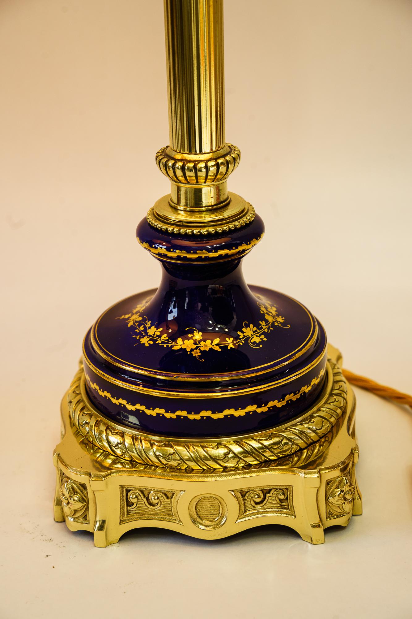 2 Big Historistic Table lamp vienna around 1890s For Sale 7