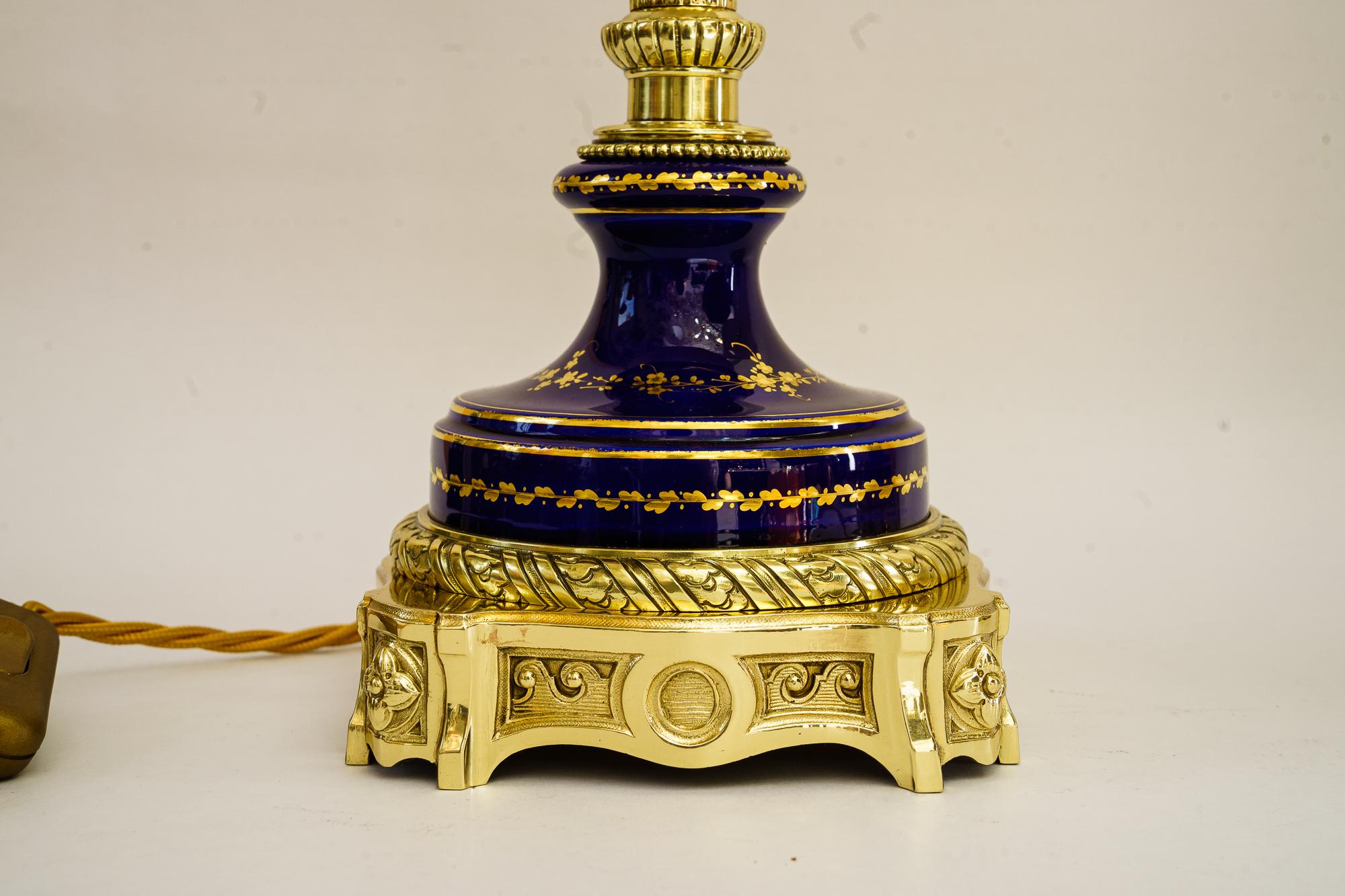 Austrian 2 Big Historistic Table lamp vienna around 1890s For Sale
