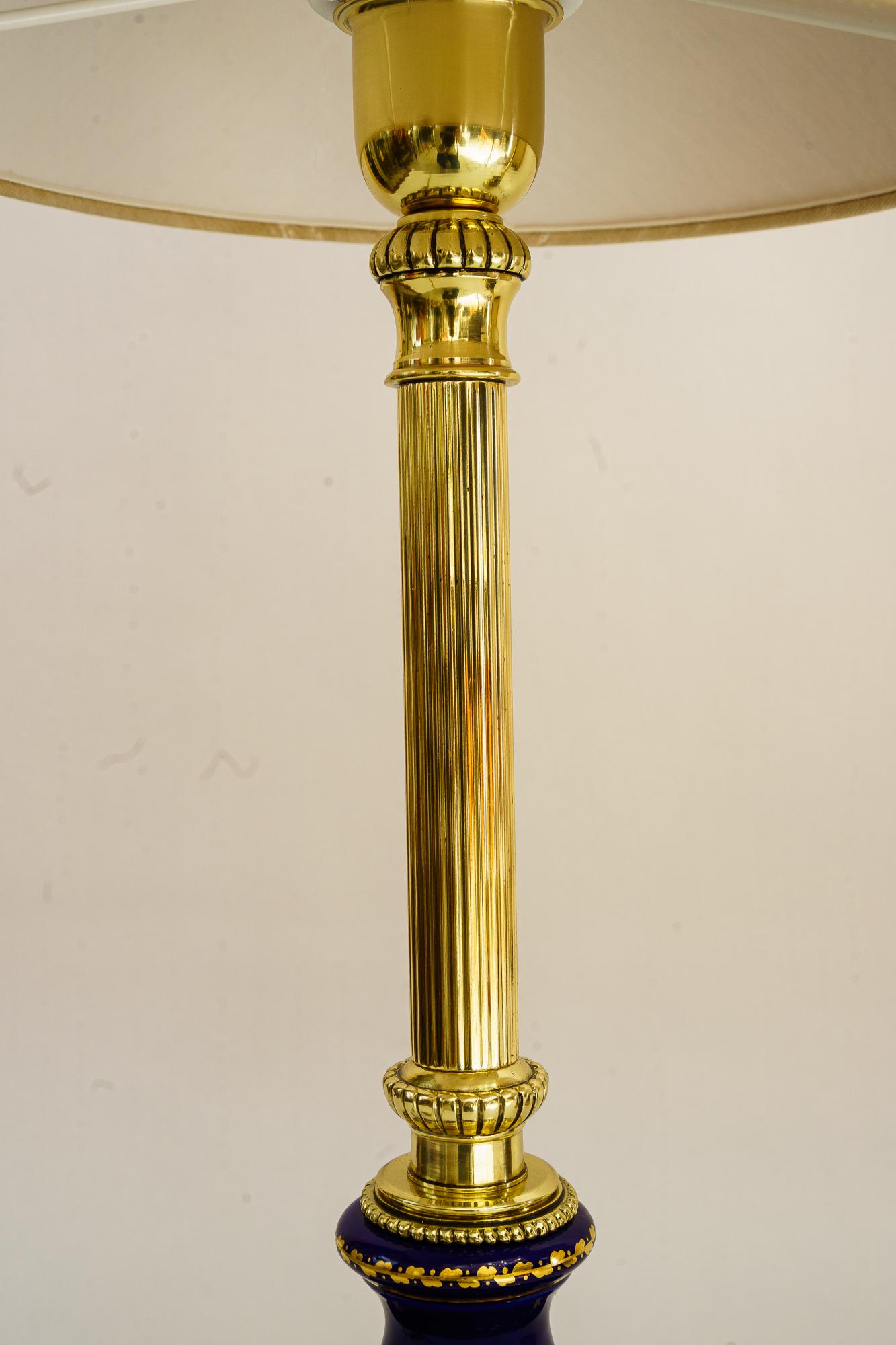Polished 2 Big Historistic Table lamp vienna around 1890s For Sale