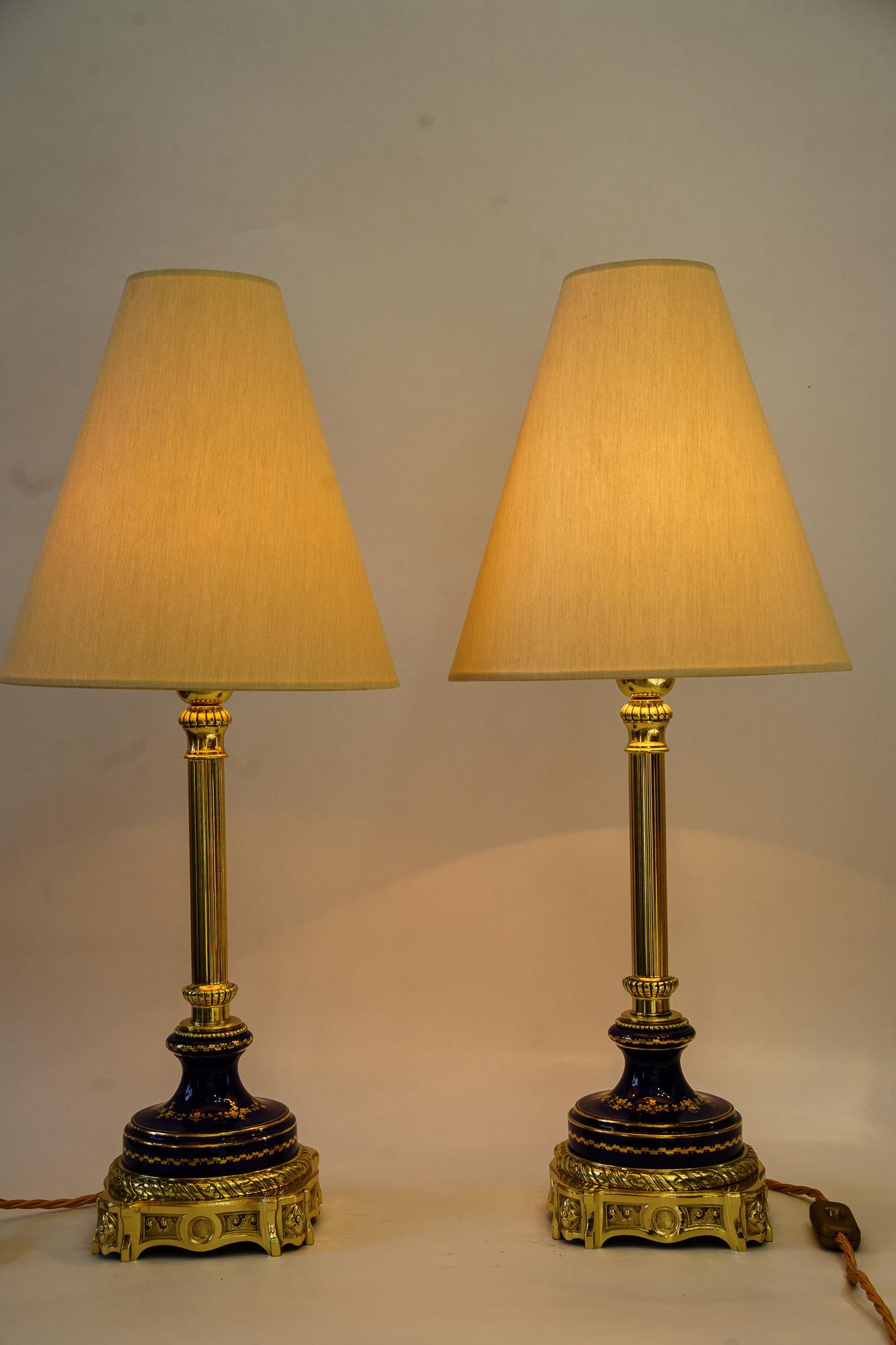2 Big Historistic Table lamp vienna around 1890s For Sale 1