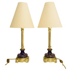2 grandes lampes de table historiques viennoises des années 1890