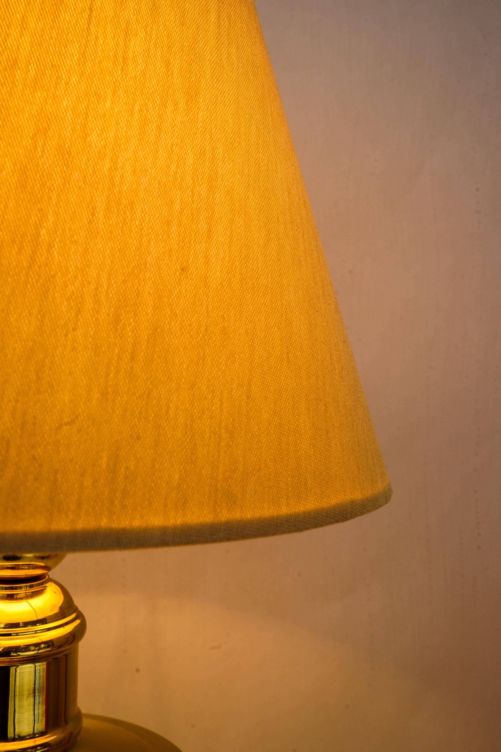 2 grandes lampes de table historiques avec abat-jour en tissu vienne vers 1890 en vente 4