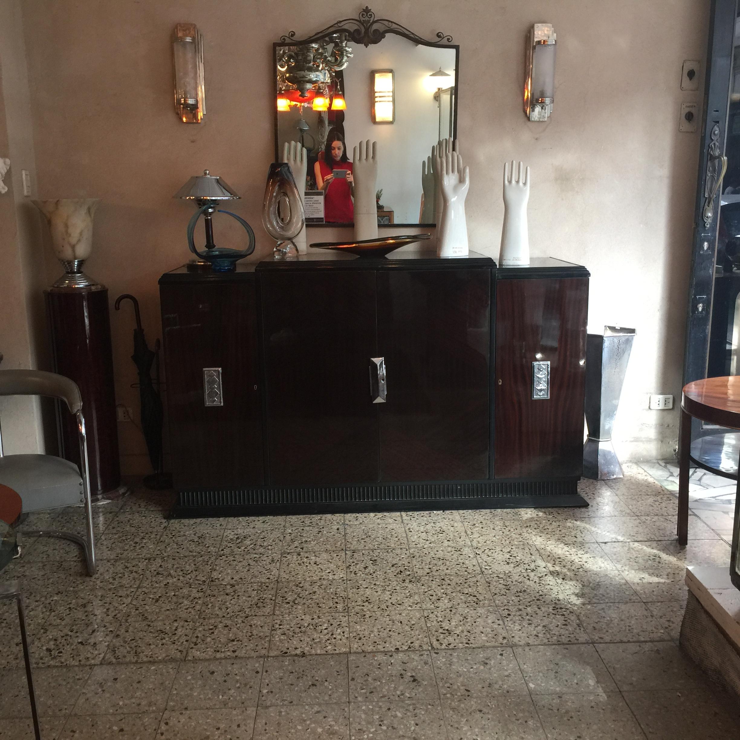 2 grandi lampade in vetro e cromo, stile, Art Déco, anno, 1930, tedesco in vendita 4