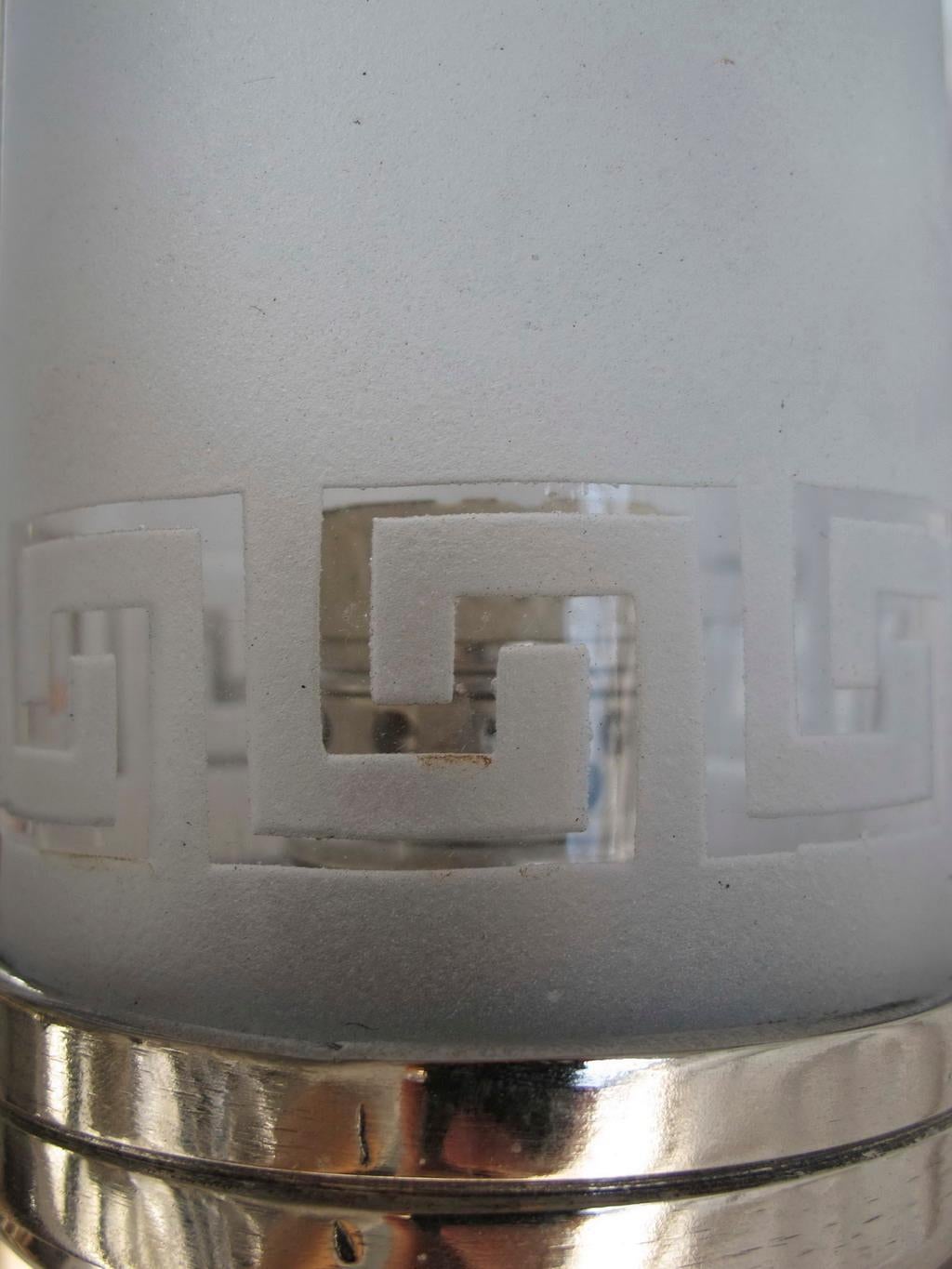 2 grandi lampade in vetro e cromo, stile, Art Déco, anno, 1930, tedesco In condizioni buone in vendita a Ciudad Autónoma Buenos Aires, C