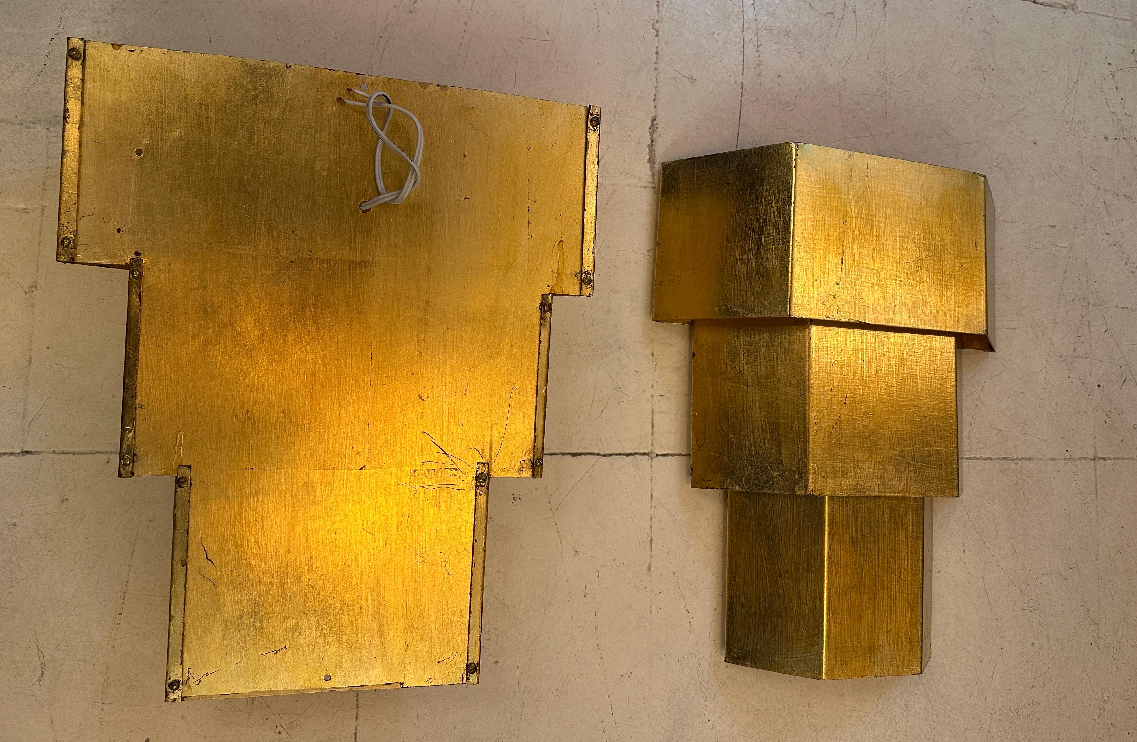 2 Bigs Sconces in golden iron, Style, Art Deco, Year, 1920, France en venta 1