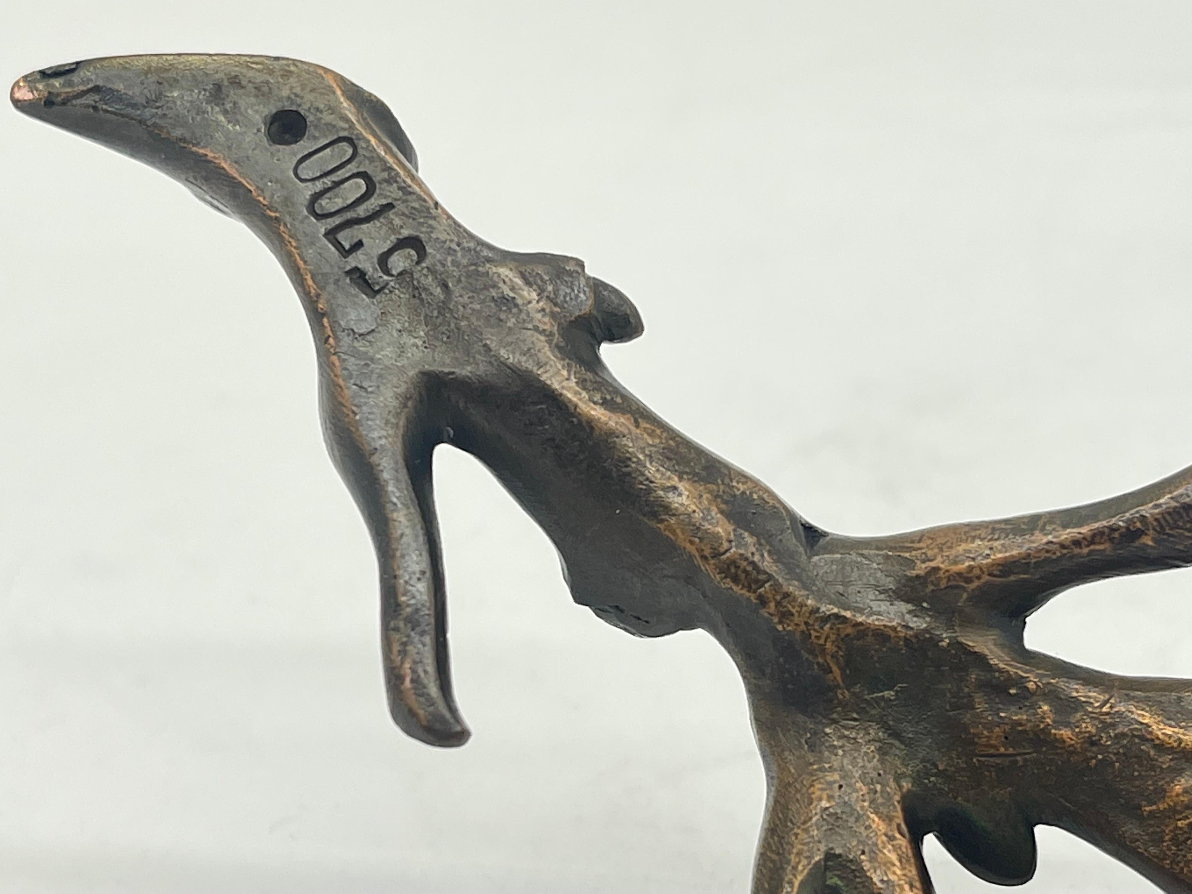 2 birds sitting on a branch Bronze Sculpture / Figure probably Germany For Sale 11