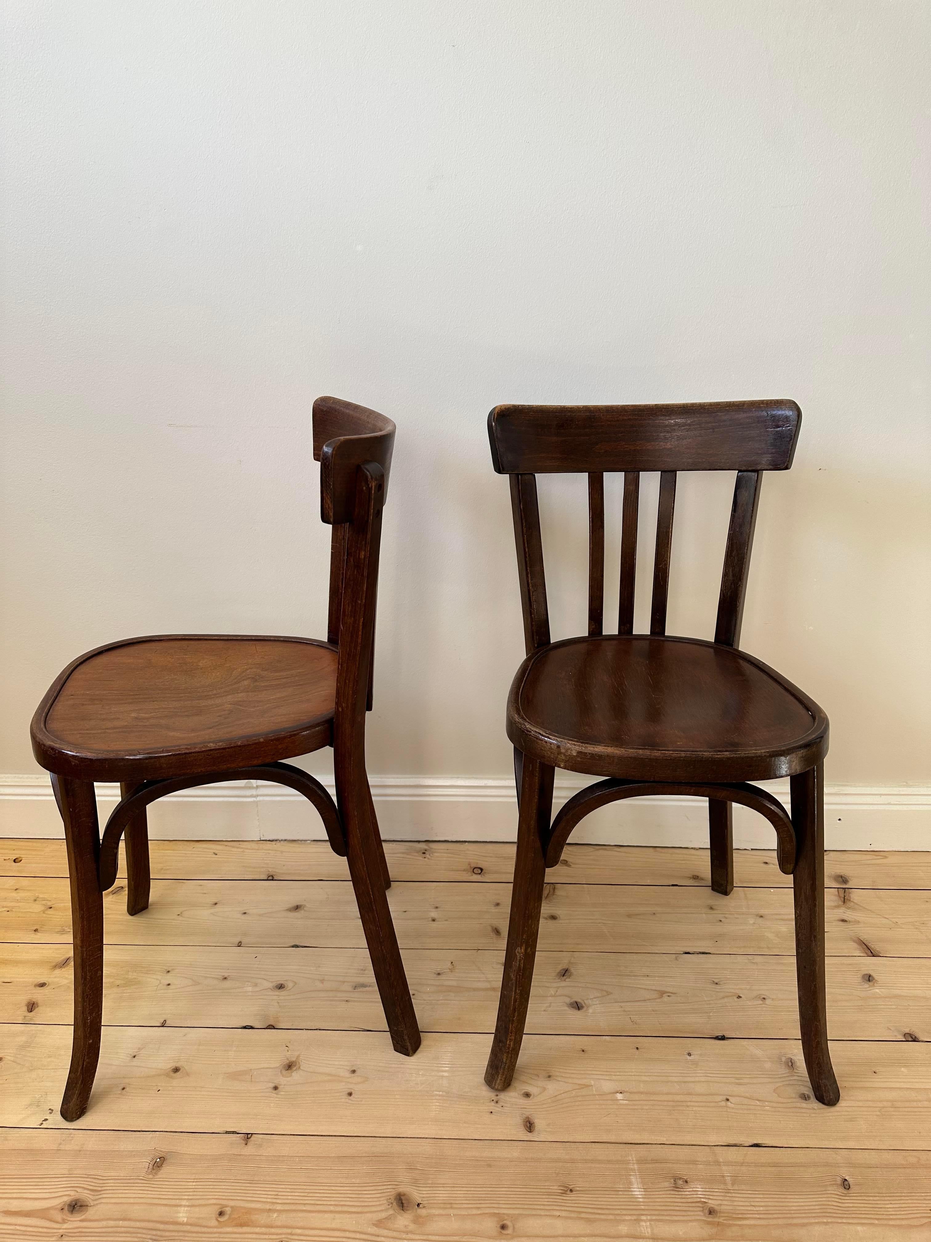 2 classic bistro chairs from Paris, France.