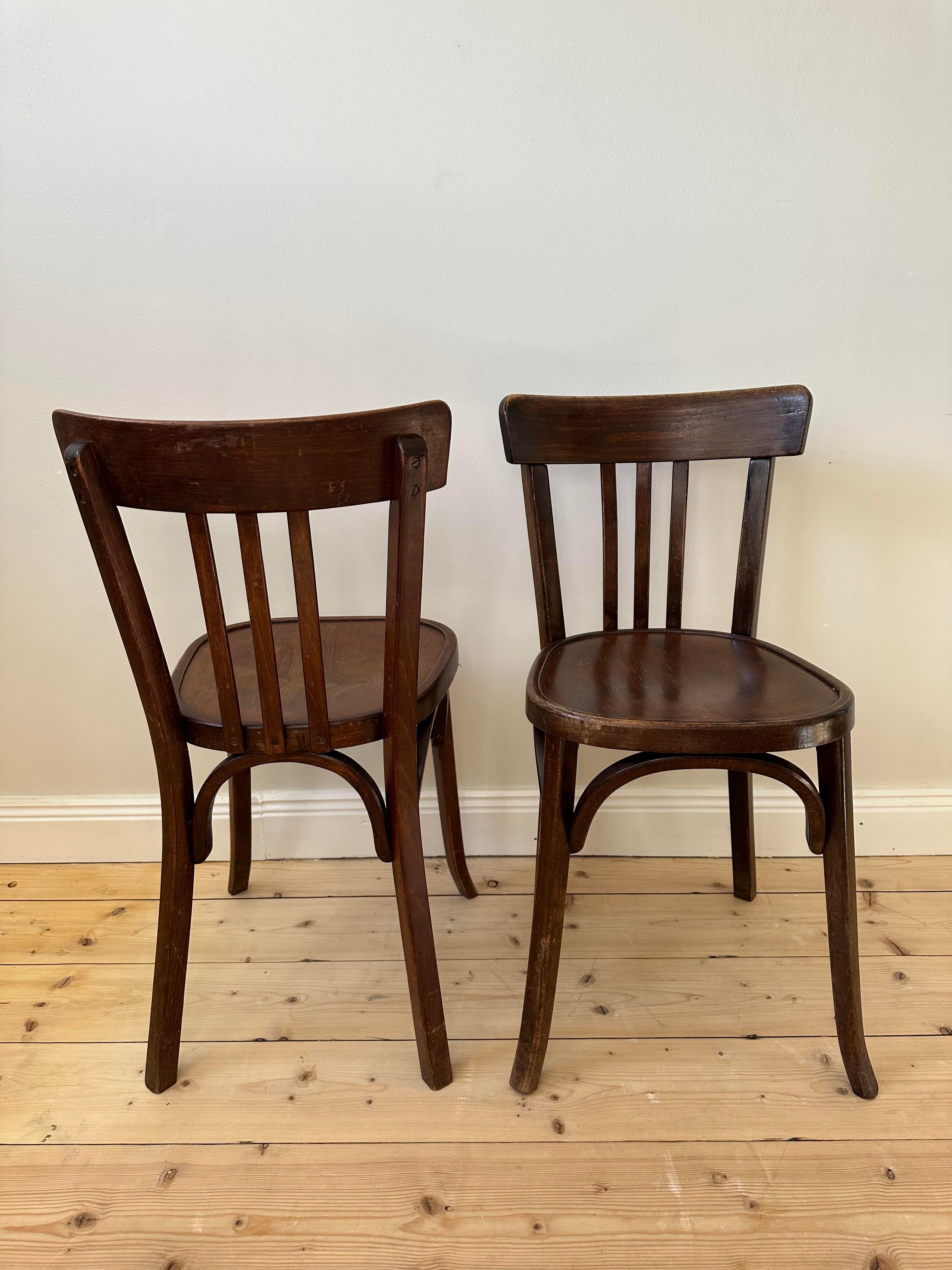 French 2 bistro chairs from Paris  For Sale
