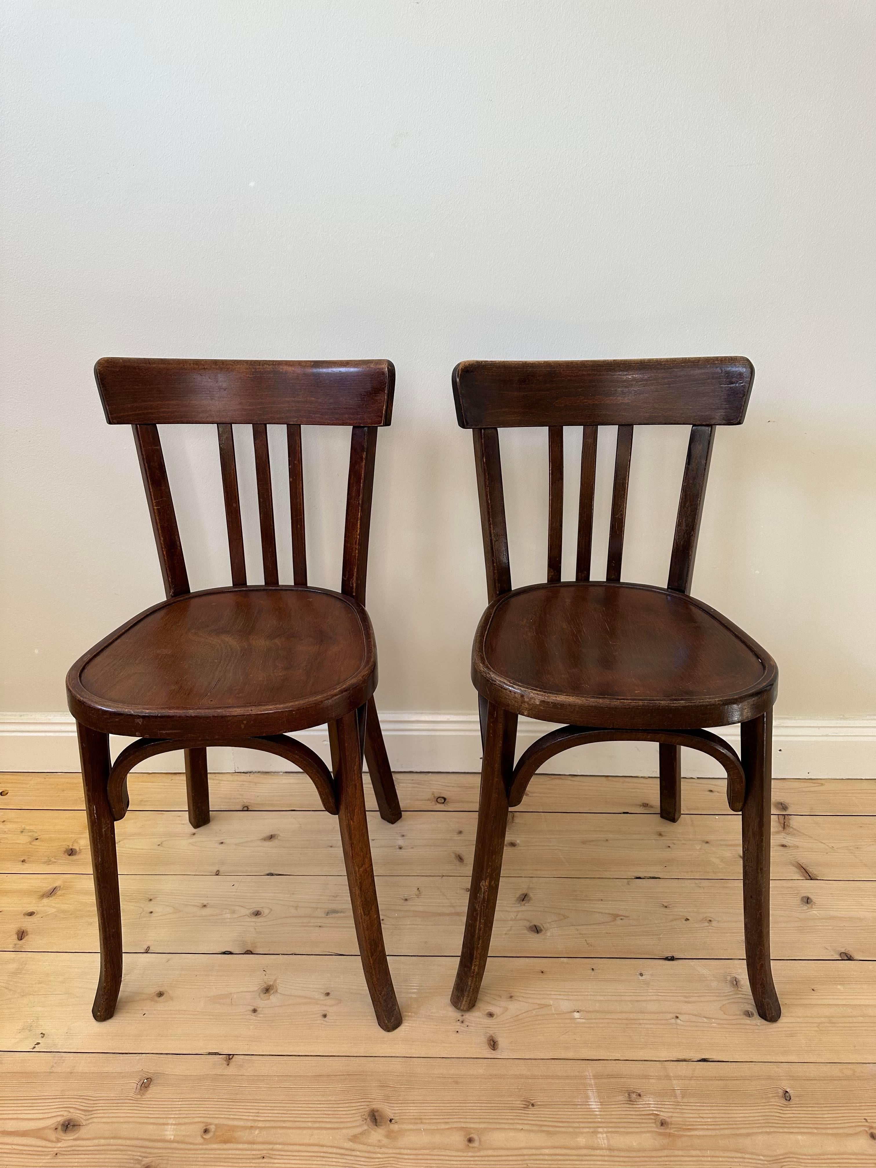 2 bistro chairs from Paris  In Good Condition For Sale In Älvsjö, SE