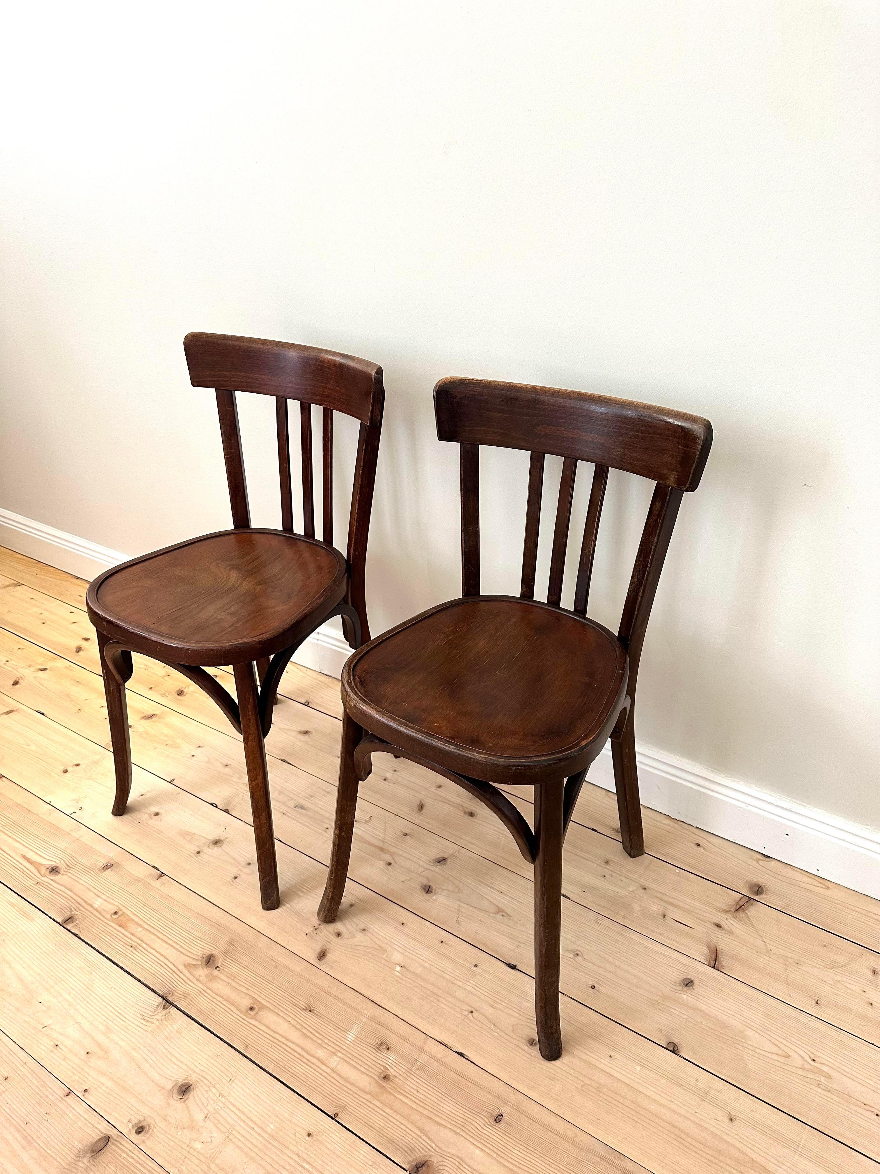 Mid-20th Century 2 bistro chairs from Paris  For Sale