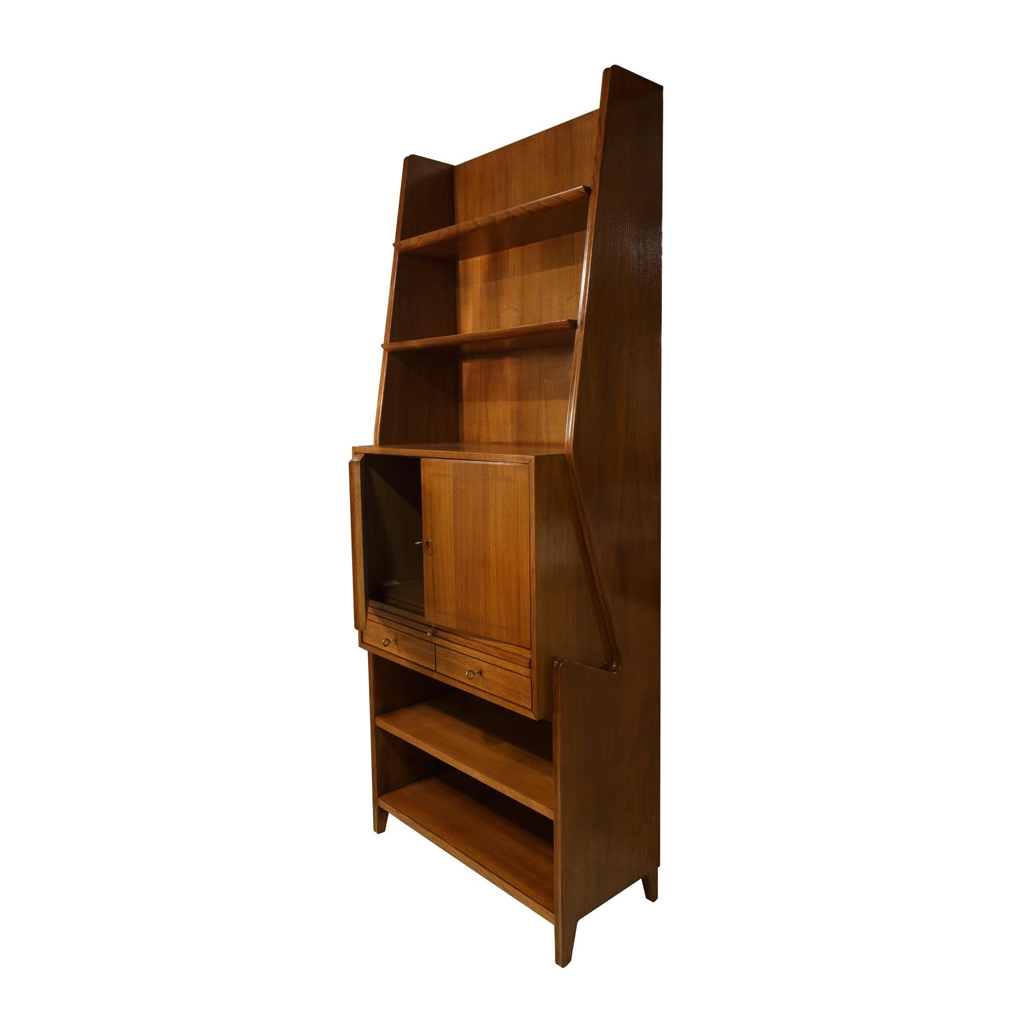 2 Bookcases Mid-Century Modern in Gio Ponti Style 1950s Italy 1