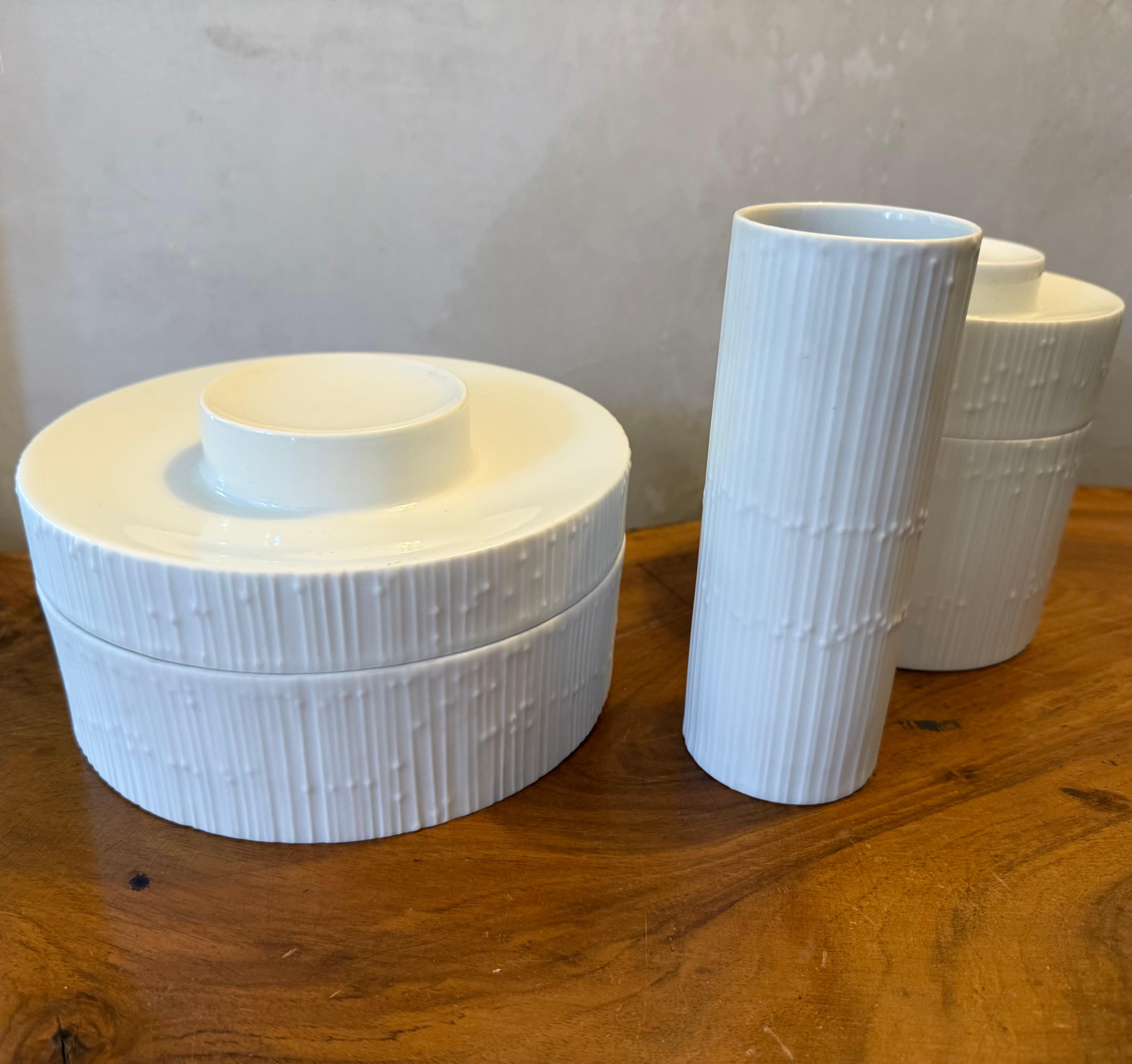 2 cajas y un jarrón de tapio wirkkala para rosenthal studio line en venta 4