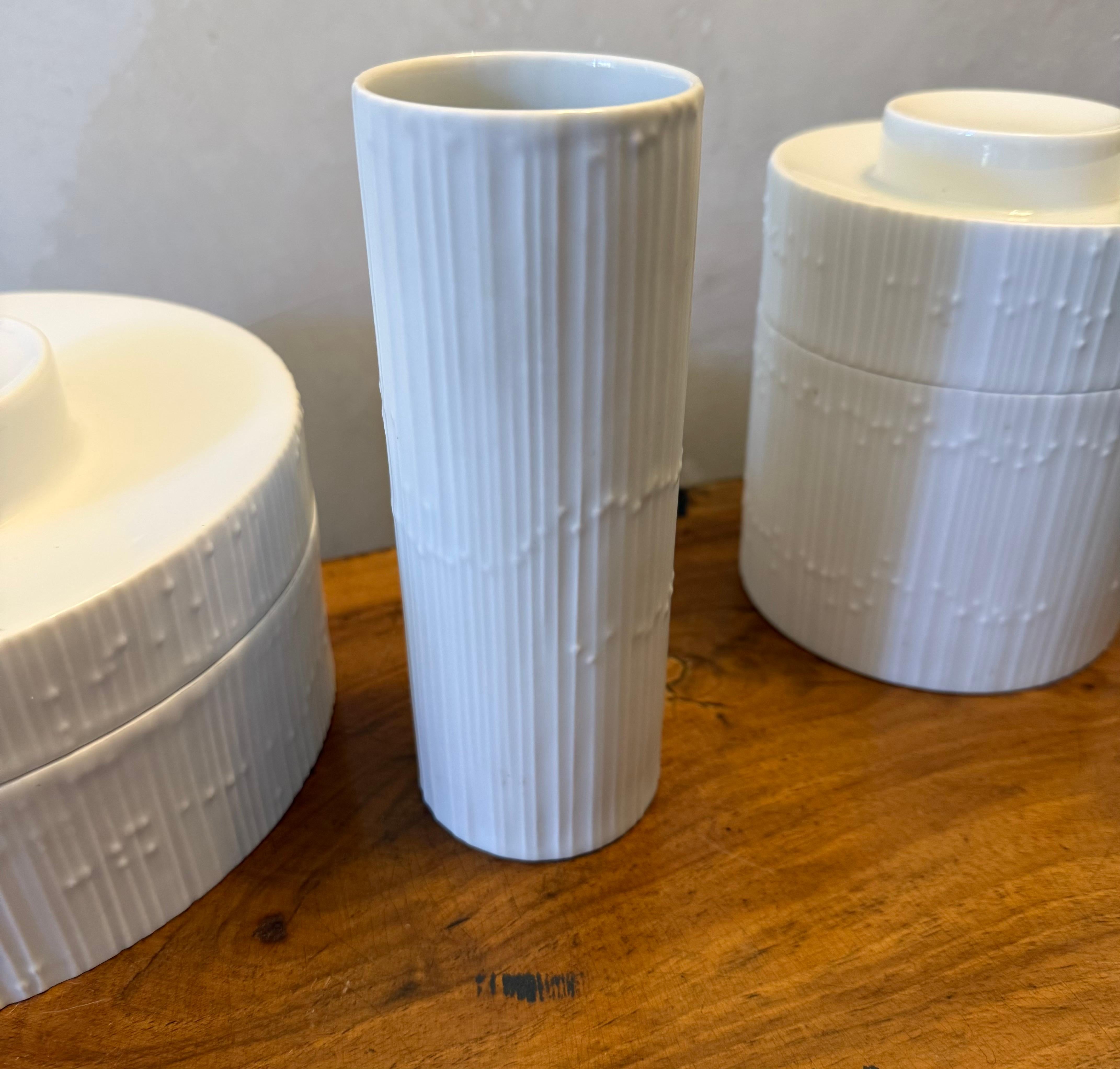 2 cajas y un jarrón de tapio wirkkala para rosenthal studio line Moderno de mediados de siglo en venta