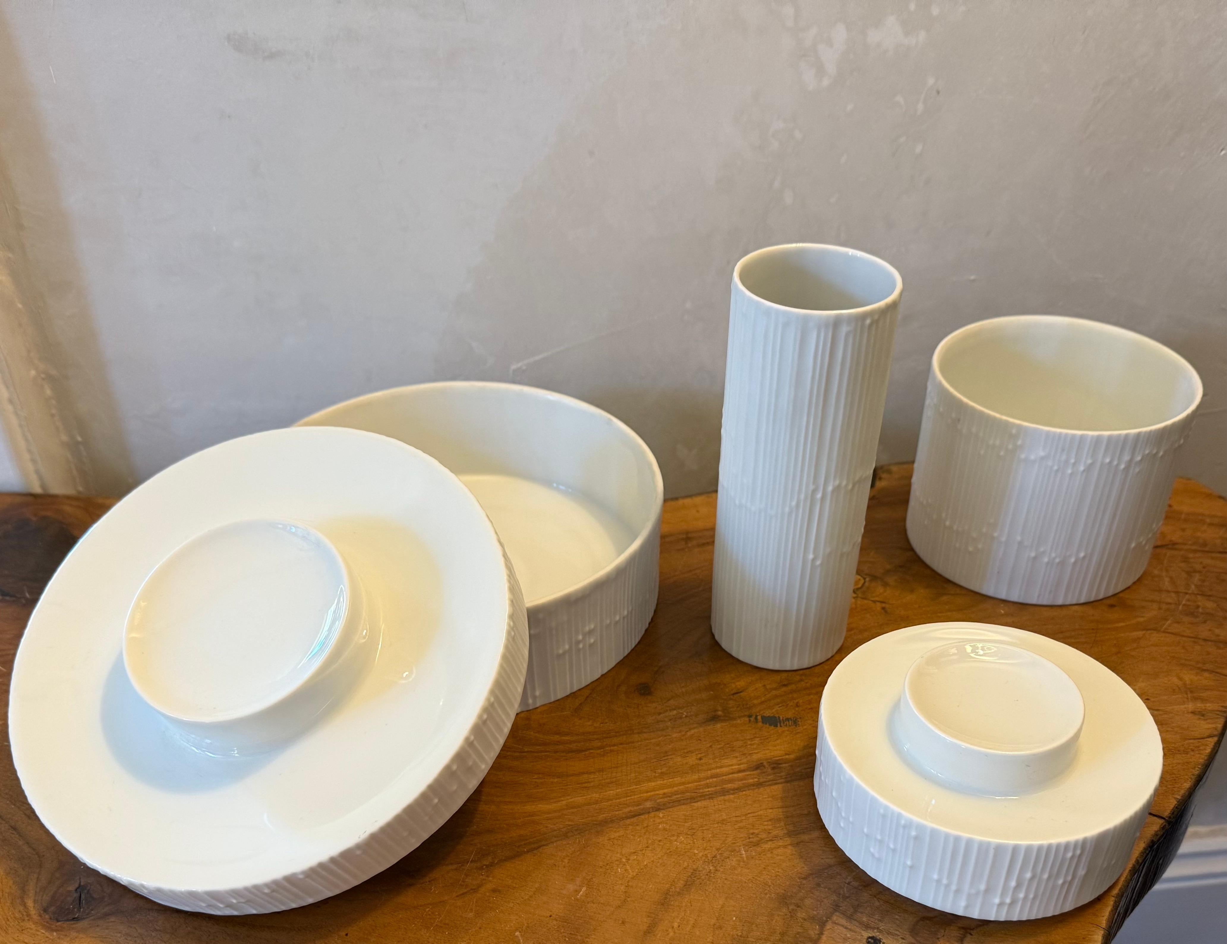 2 cajas y un jarrón de tapio wirkkala para rosenthal studio line mediados del siglo XX en venta