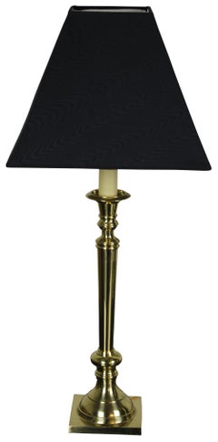 2 Brass Hollywood Regency Style Candlesticks Table Lamps Vintage Pair