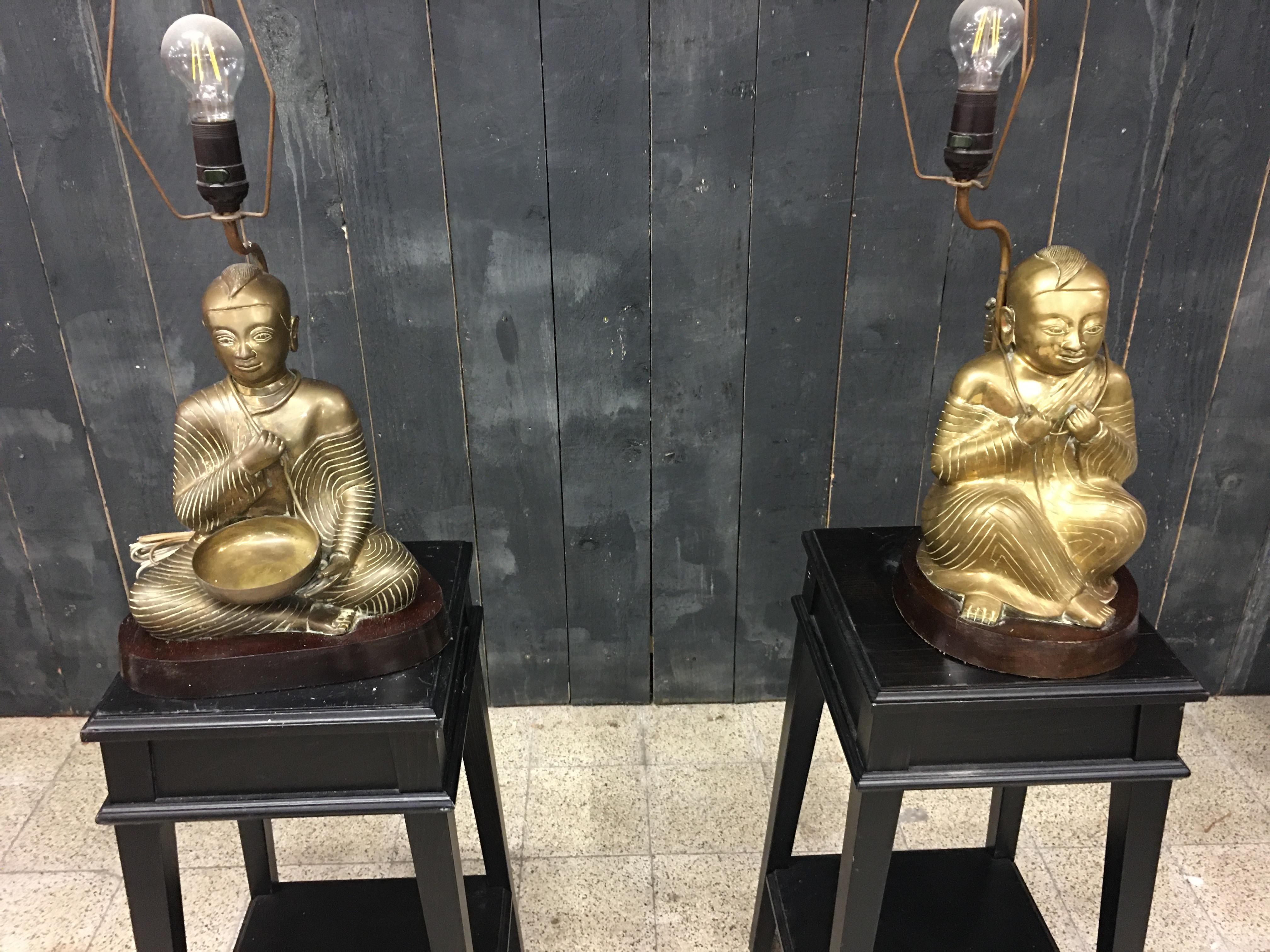 2 Bronze Lamps circa 1960/1970; 2 Different Models For Sale 4