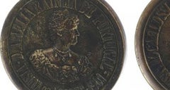2 Bronze medallions - Kings King Carlos and King Amélia 1901