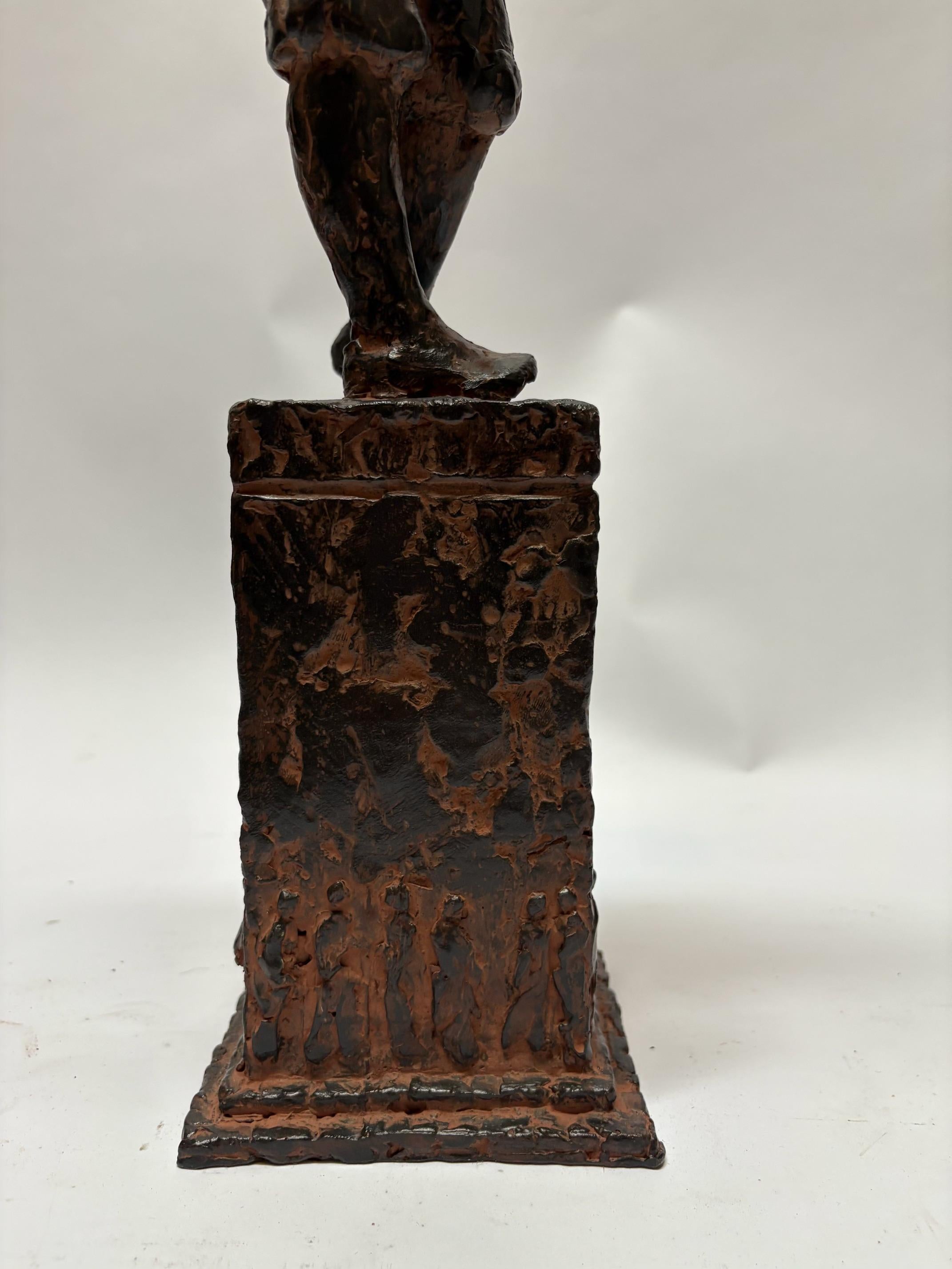 Olandese 2 sculture in bronzo raffiguranti giocatori di golf firmate da Charles Dumernit in vendita