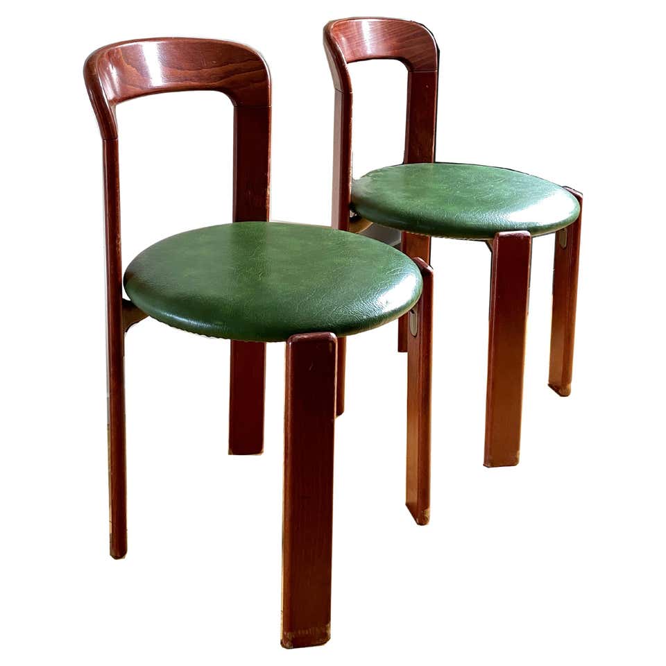 4 to 12 Vintage Bruno Rey Dining Chairs in Dark Wood Wood by Dietiker ...