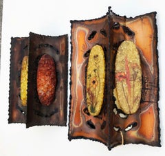 2 Brutalist Sconces by Maison Accolay