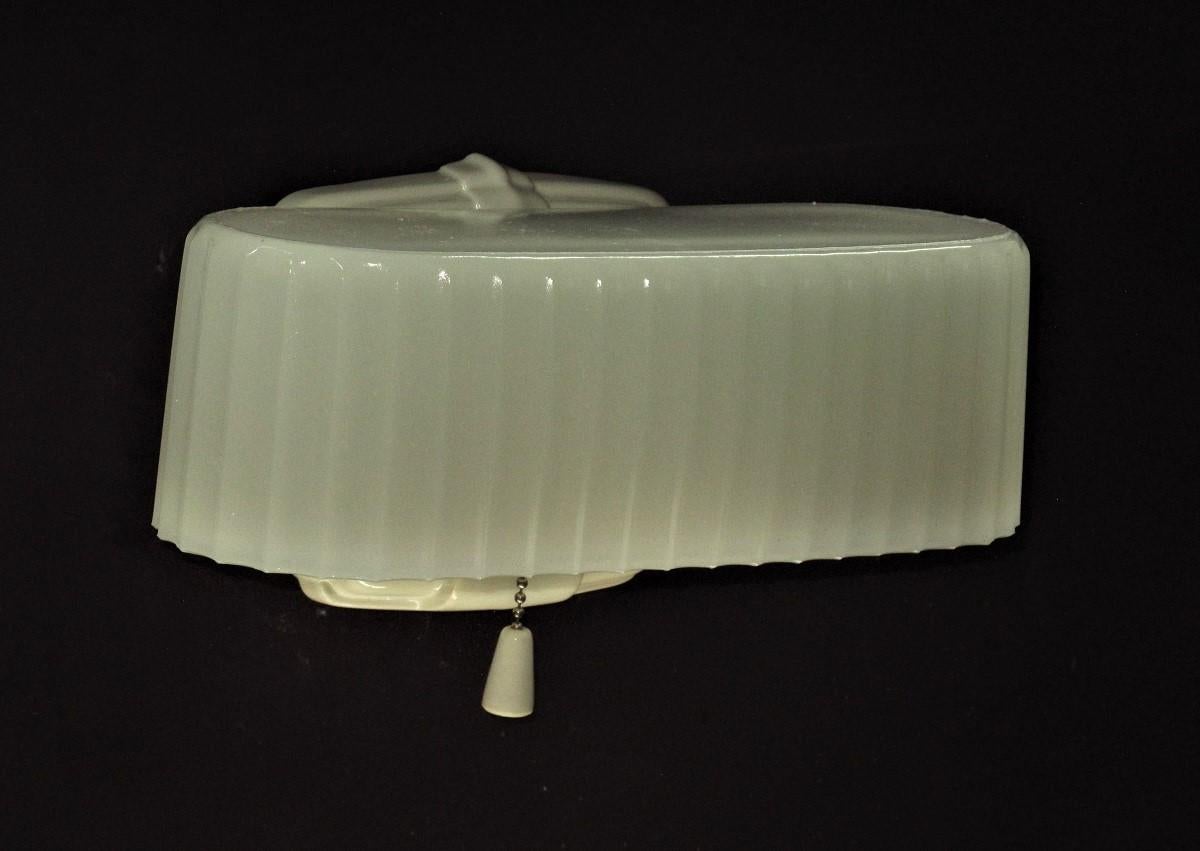 2 Bulb Porcelain Sconce 1930s Vintage 1