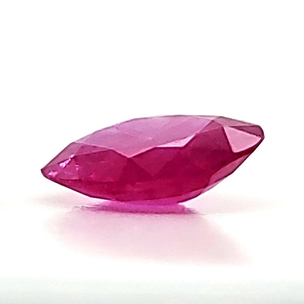 Contemporary 2 Burmese Oval-Shaped Rubies Cts 1.65 For Sale