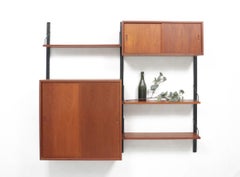 2 Cabinet Poul Cadovius Modular Floating Wall System in Teak, Denmark, 1950's